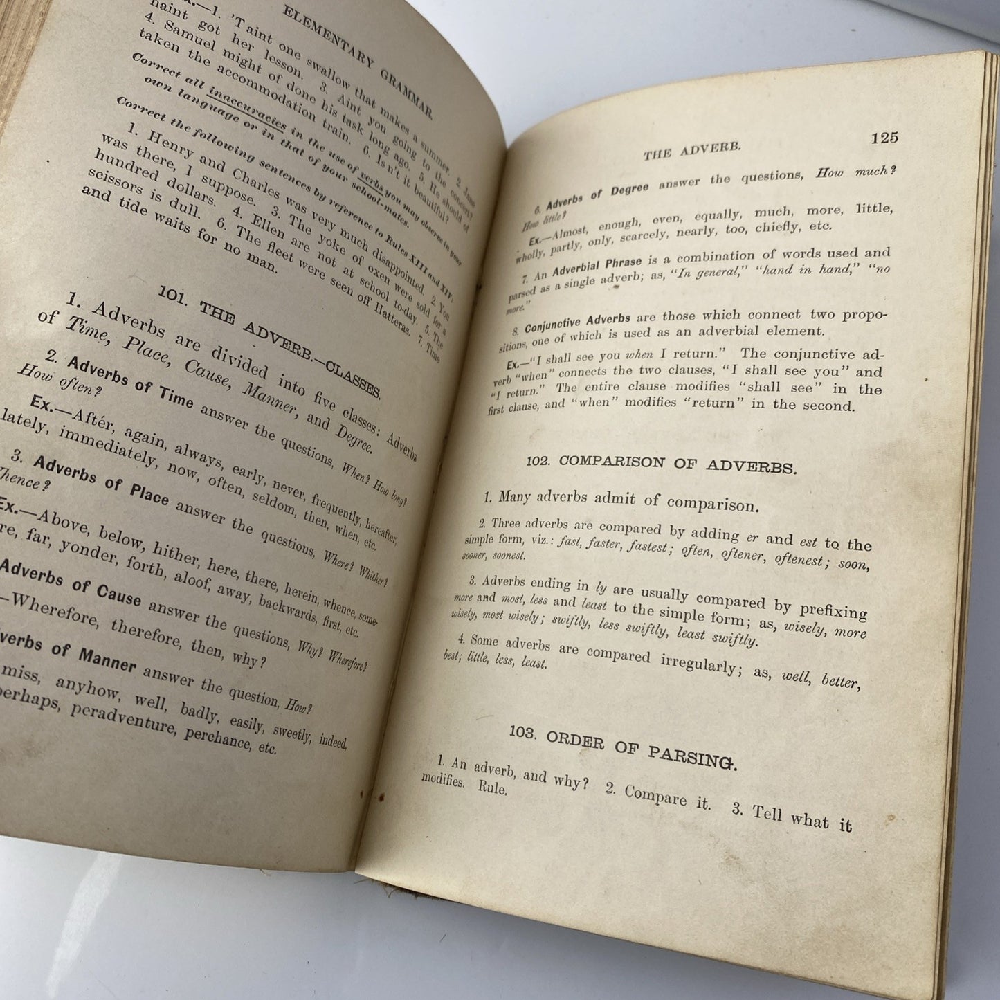 Harvey's Elementary Grammar and Composition Reader 1880 Antique Textbook English
