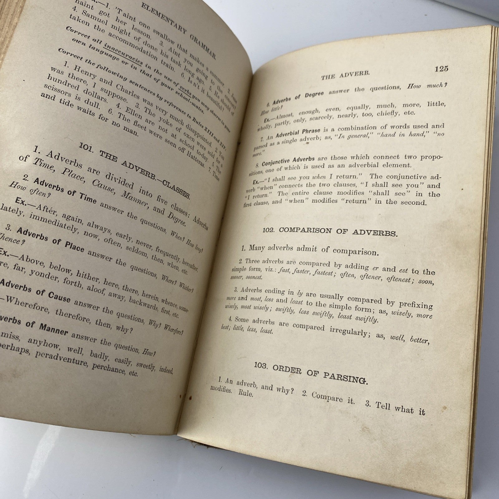 Harvey's Elementary Grammar and Composition Reader 1880 Antique Textbook English