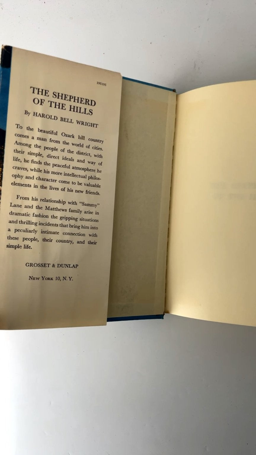 The Shepherd of the Hills Harold Bell Wright 1970 Edition Grosset & Dunlap