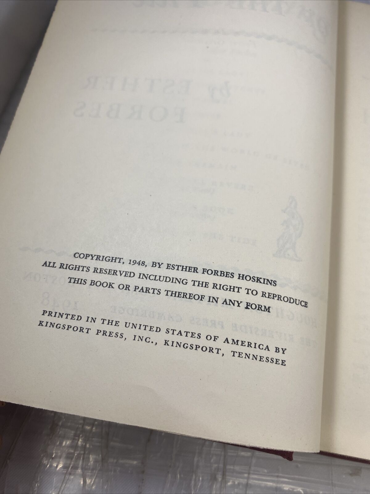 The Running of the Tide Esther Forbes 1948 First Edition Hardcover Vintage 40s