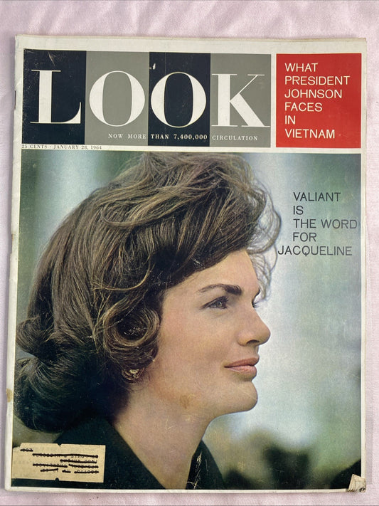 LOOK magazine January 28 1964 JACQUELINE KENNEDY / VIETNAM