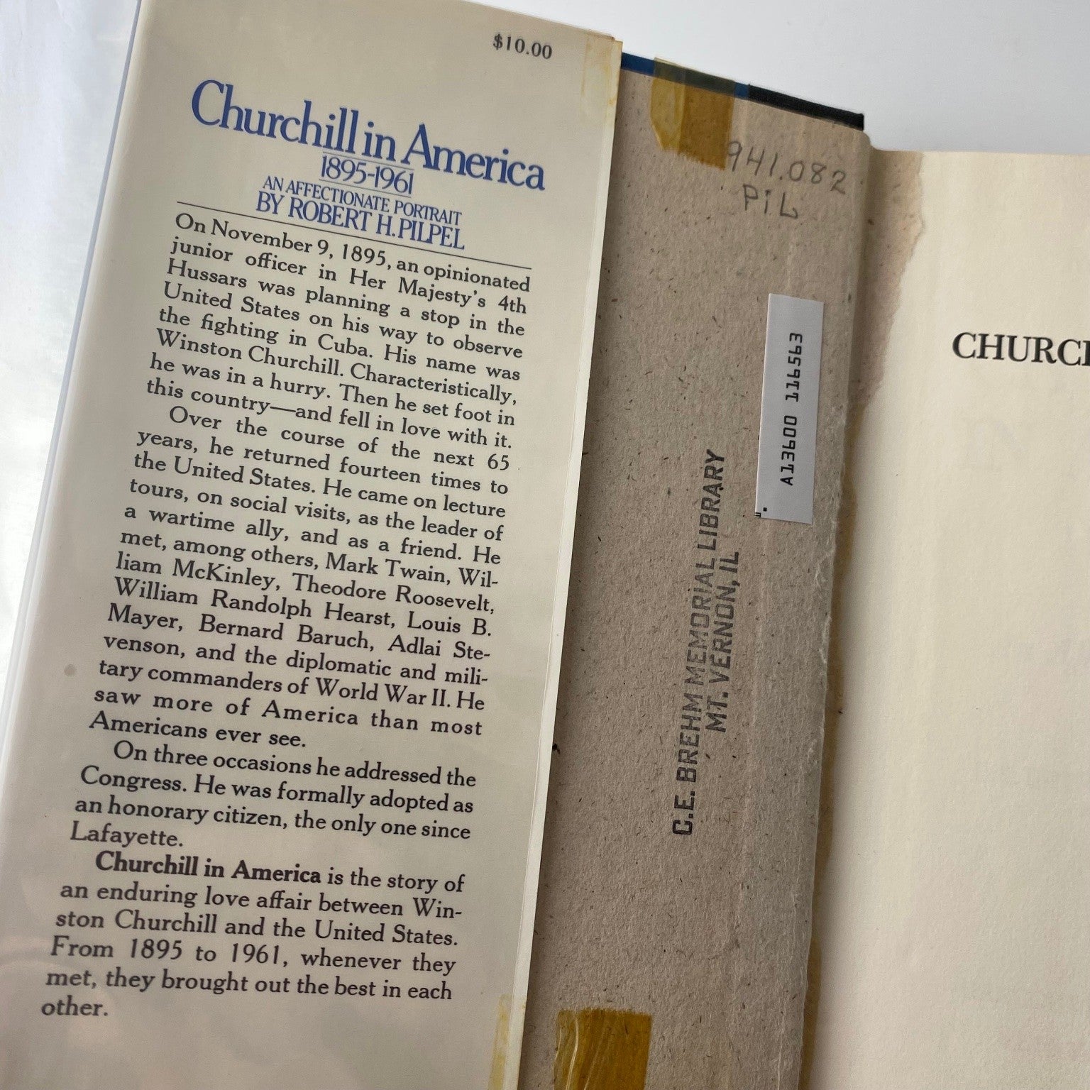 Churchill in America 1895-1961 Robert H. Pilpel 1976 Hardcover Biography