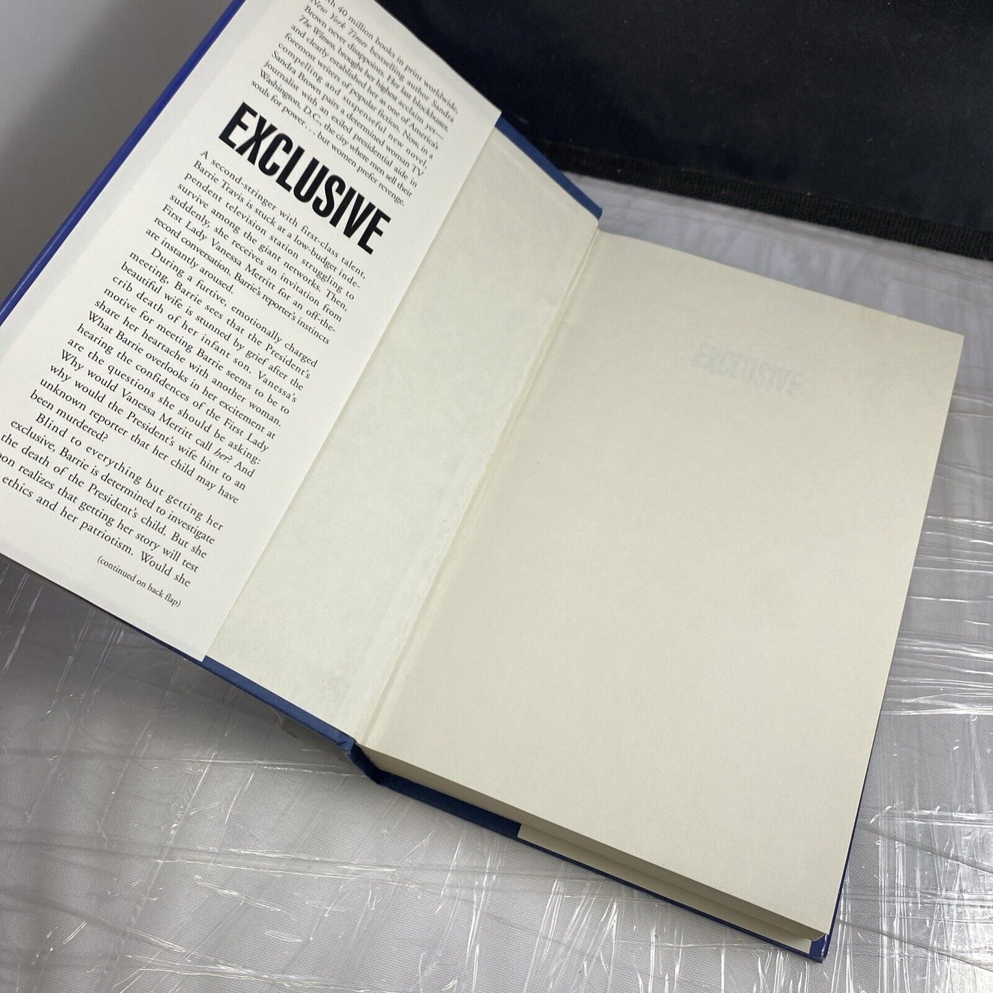Exclusive - a novel by Sandra Brown Fiction Mystery Book Club Edition Very Good