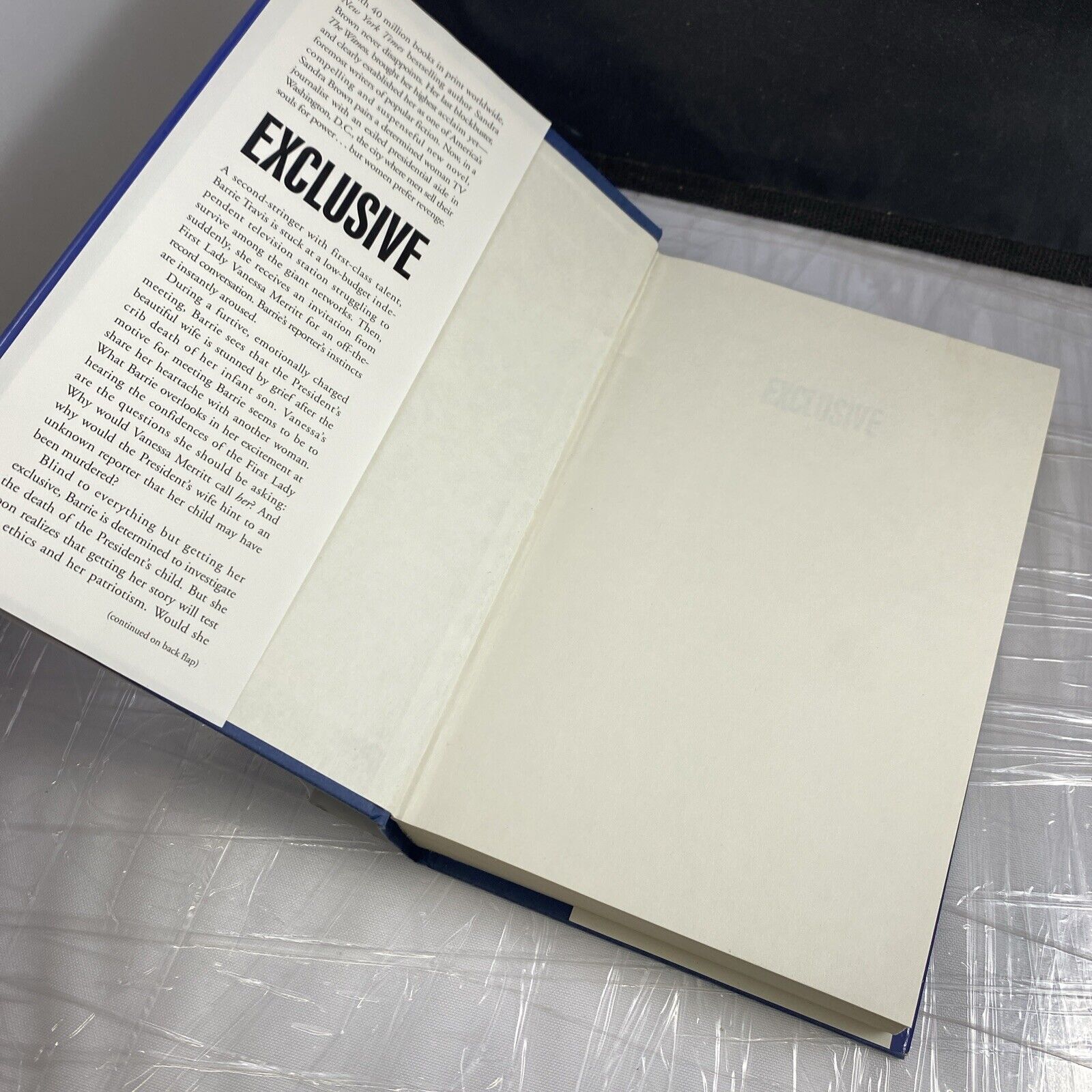 Exclusive - a novel by Sandra Brown Fiction Mystery Book Club Edition Very Good