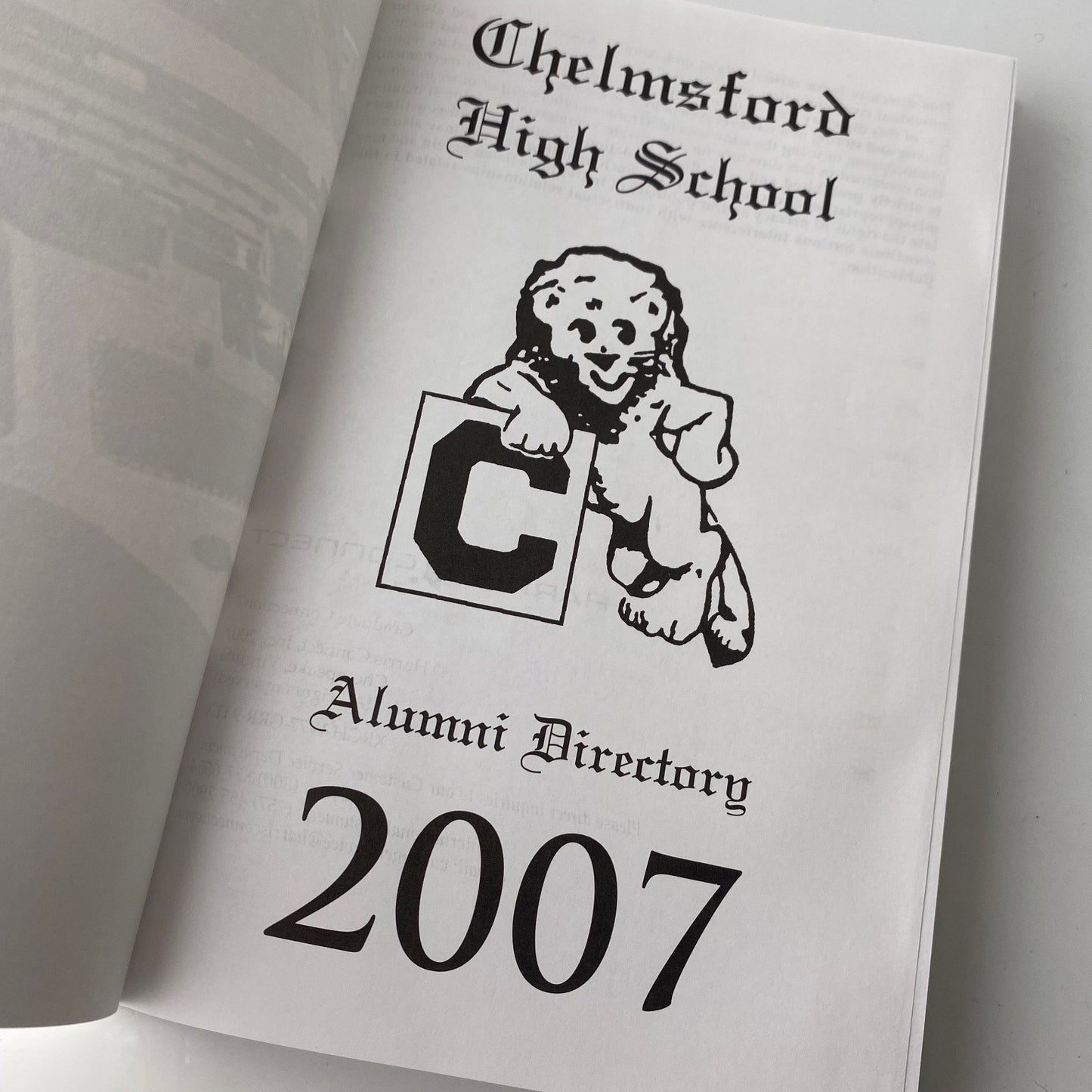 Chelmsford High School Alumni Directory 2007 Yearbook Hardcover