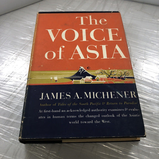 The Voice Of Asia James A. Michener 1951 Good Cond. Hardcover Dust Jacket BCE