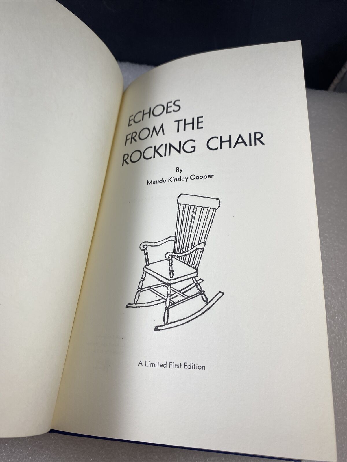 Echoes From The Rocking Chair Maude Cooper Rare Vintage 60s American Poetry Book