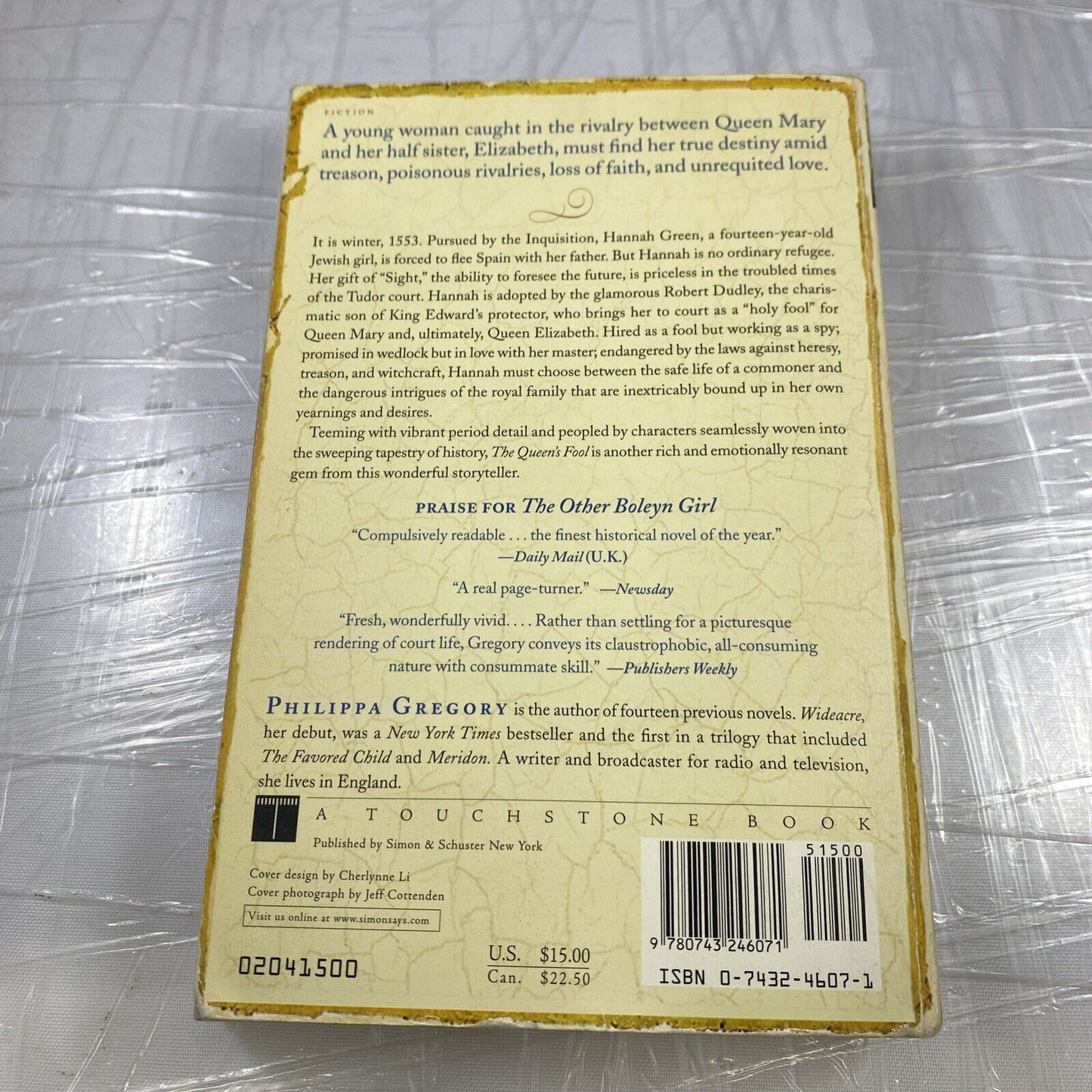 The Queen's Fool by Philippa Gregory 2004 Paperback Good