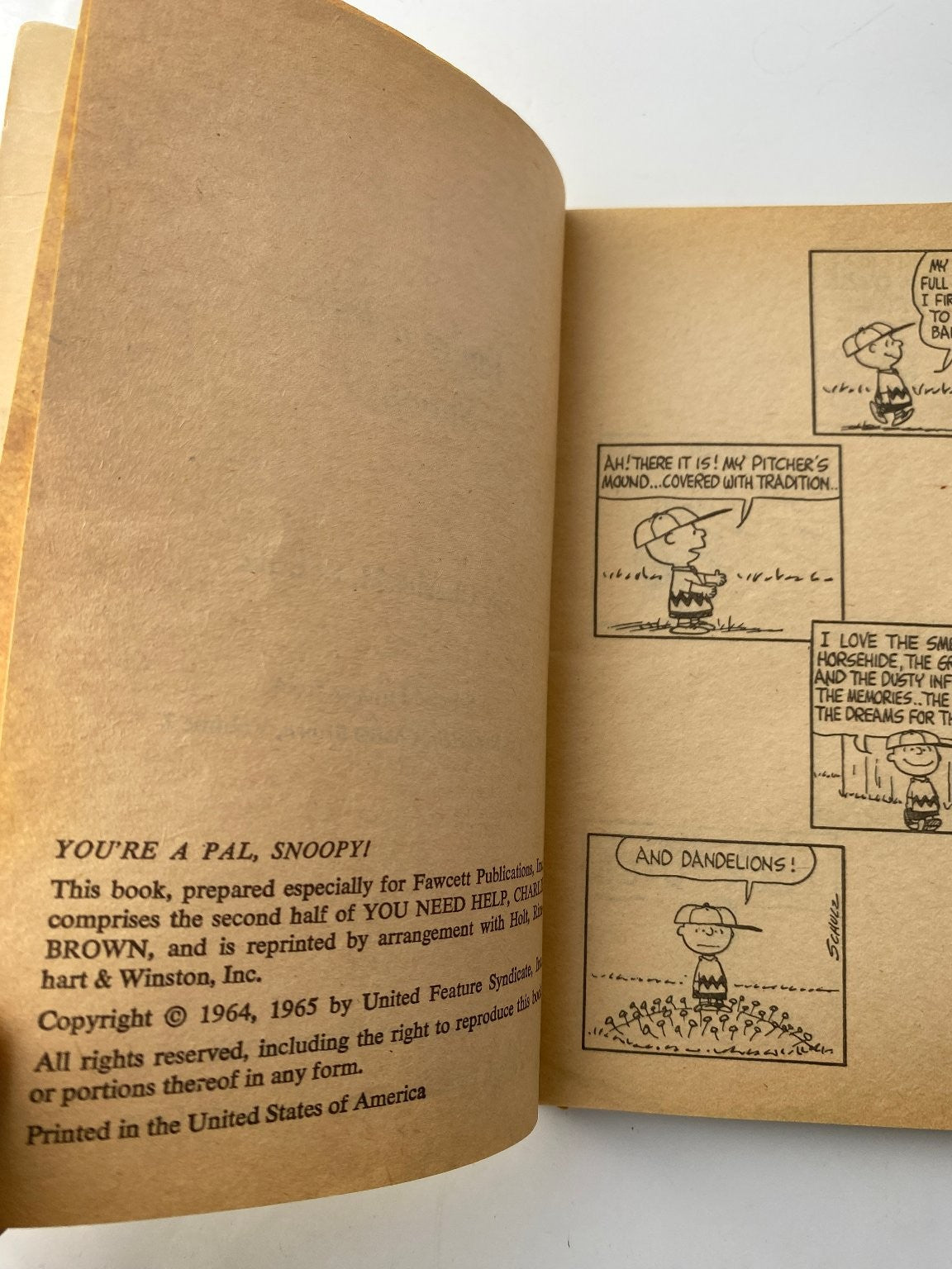 You're a Pal Snoopy Charles M. Schulz 1965 Fawcett Crest Illustrated
