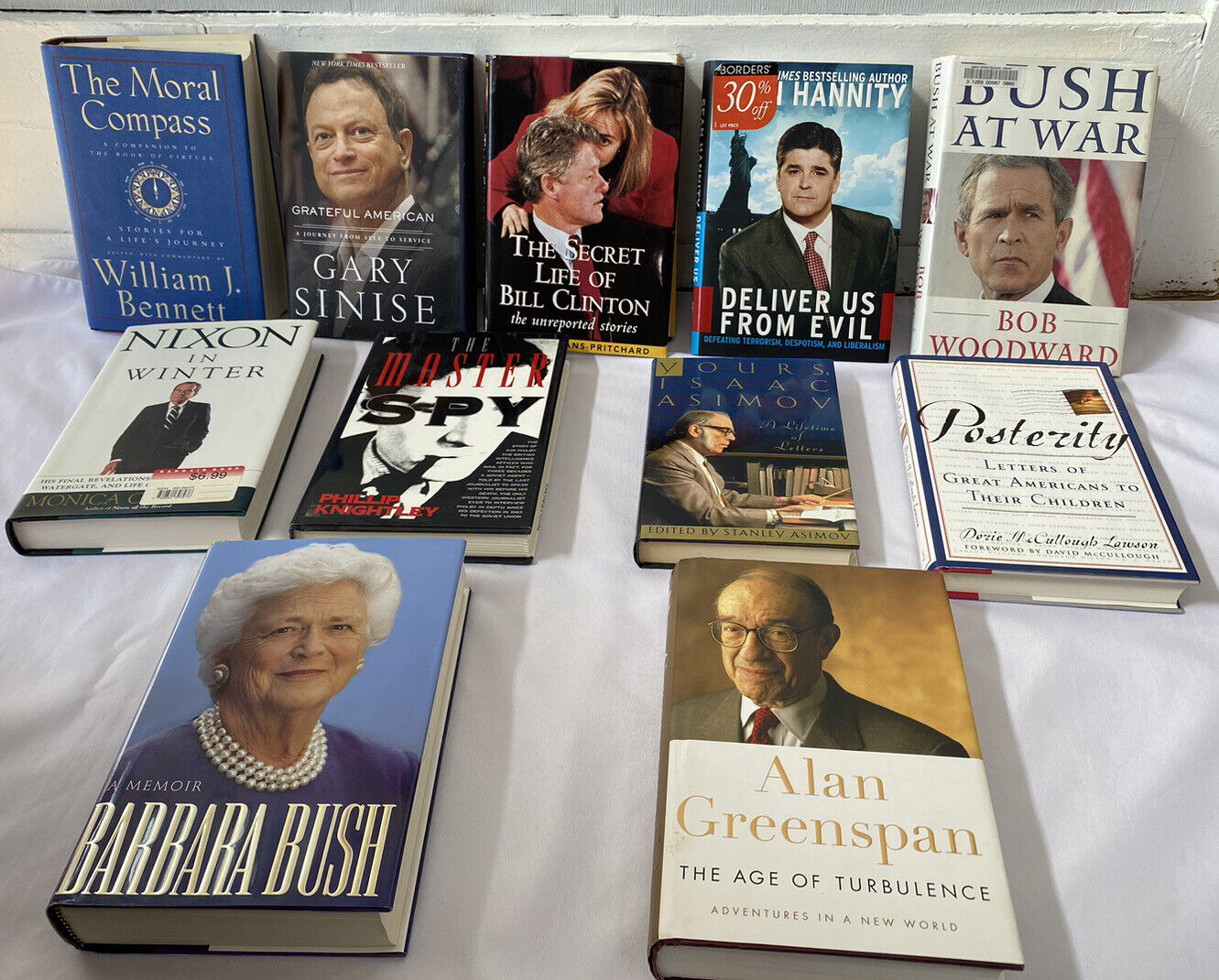 Book lot Assortment-11 Count-Barbara Bush, Posterity, A Lifetime Of Letters. Etc