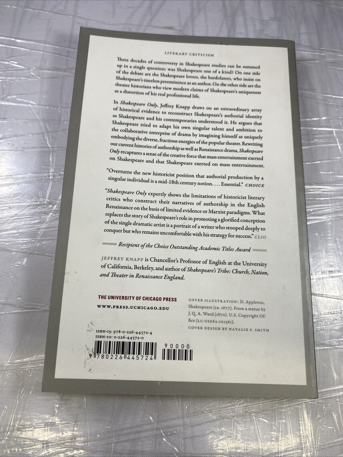 Shakespeare Only, Paperback by Knapp, Jeffrey, Used Good Condition NO MARKS