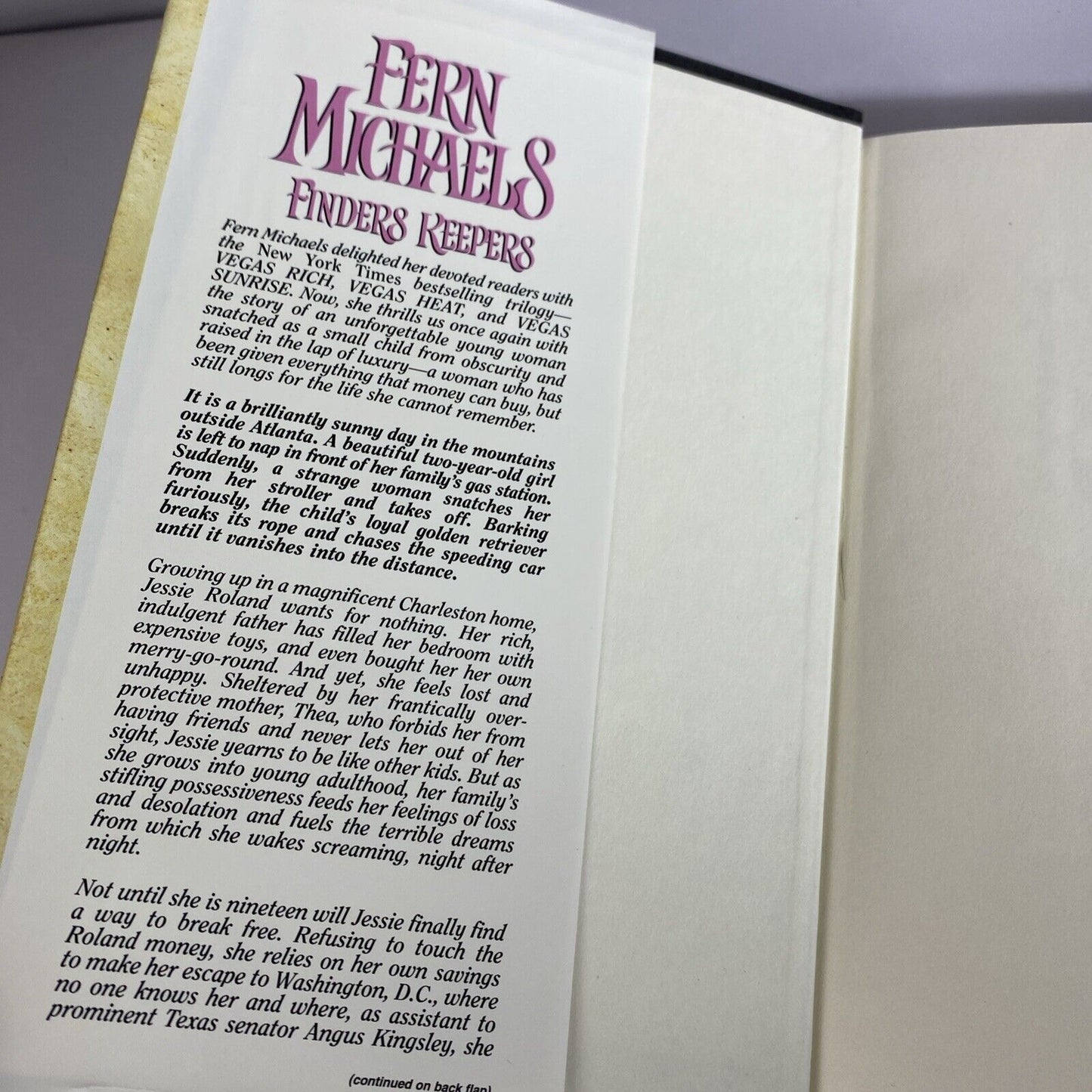 Finders Keepers - Hardcover By Michaels, Fern - VERY GOOD Vintage Book Club Ed
