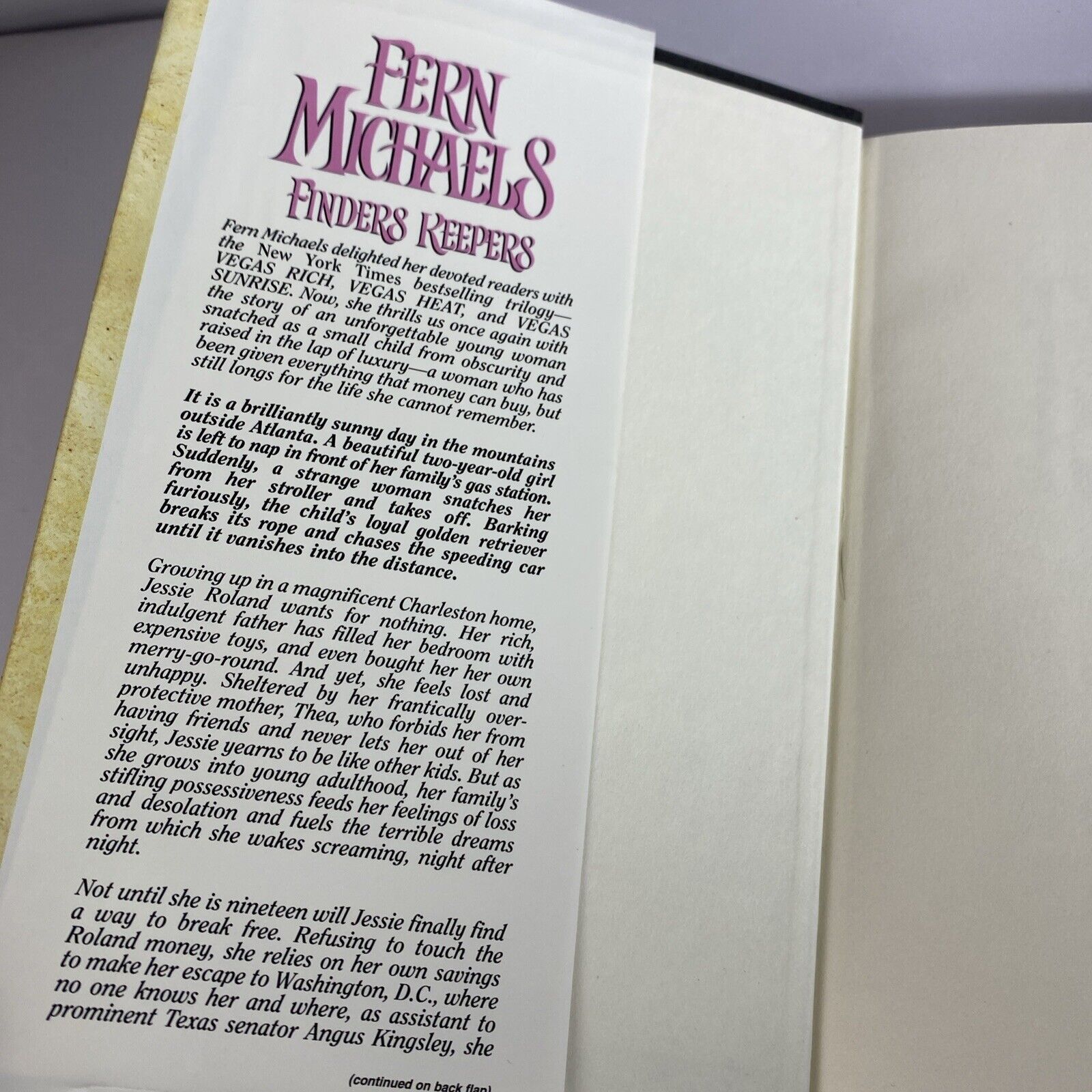 Finders Keepers - Hardcover By Michaels, Fern - VERY GOOD Vintage Book Club Ed