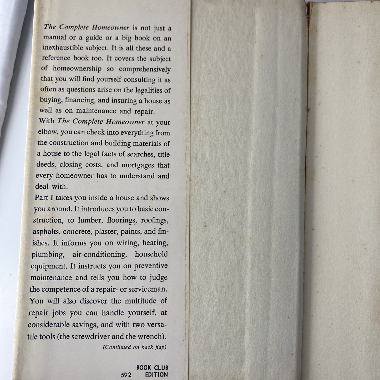 Vintage 60s House Manual Book Club The Complete Homeowner by Schwartz & Cobb,