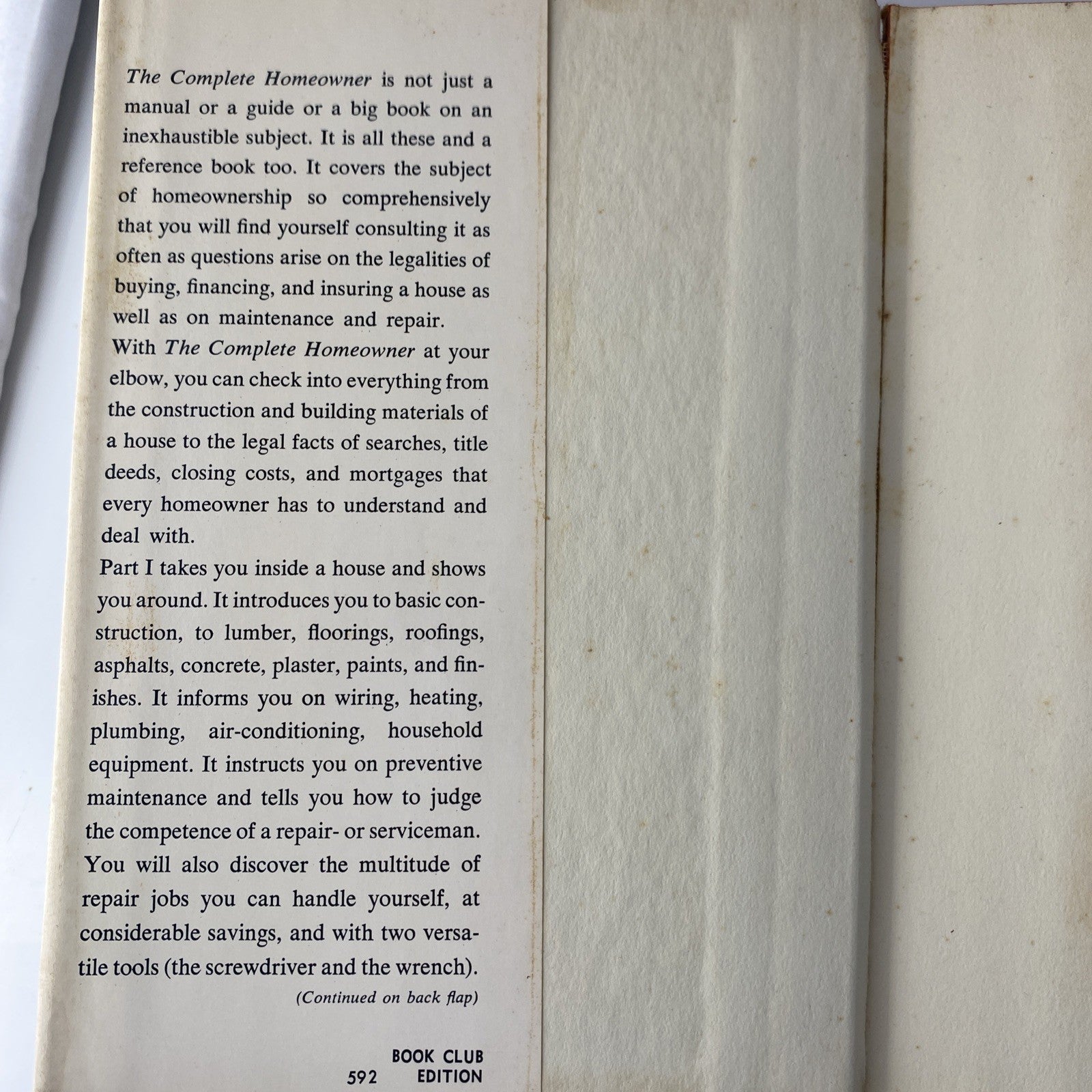 Vintage 60s House Manual Book Club The Complete Homeowner by Schwartz & Cobb,