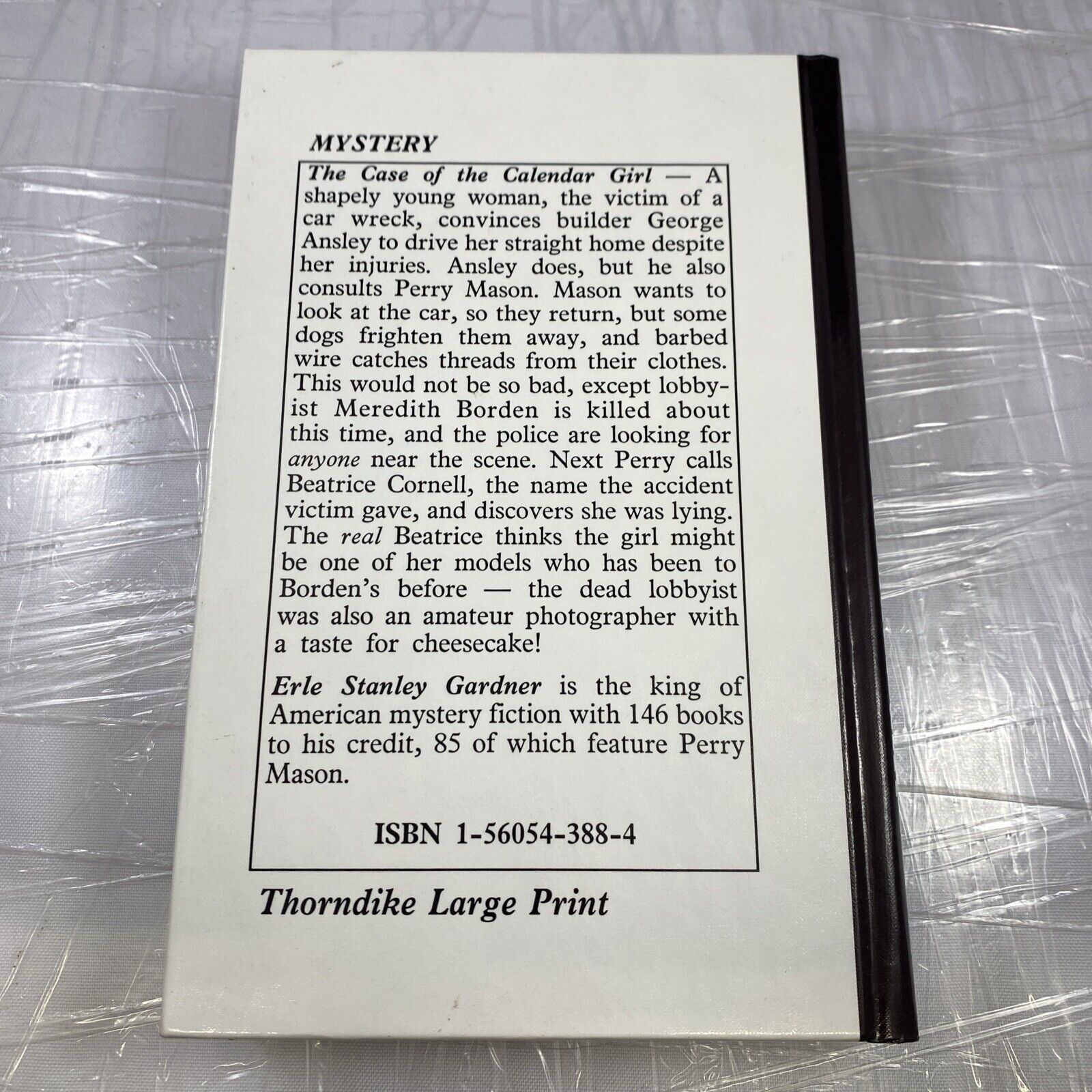 The Case Of The Calendar Girl (1958) Perry Mason RARE LARGE PRINT ED Thorndike