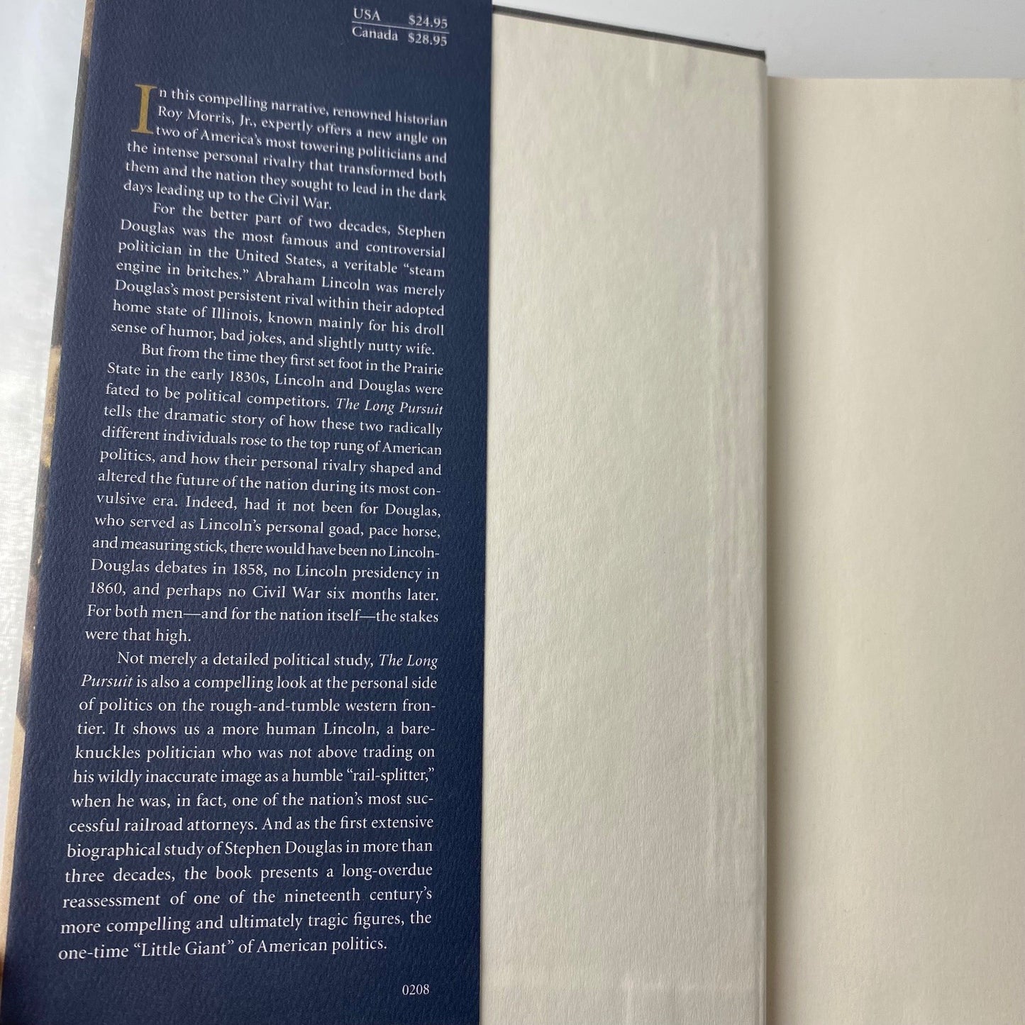 The Long Pursuit Roy Morris Jr 2008 First Edition History Biography 1st print