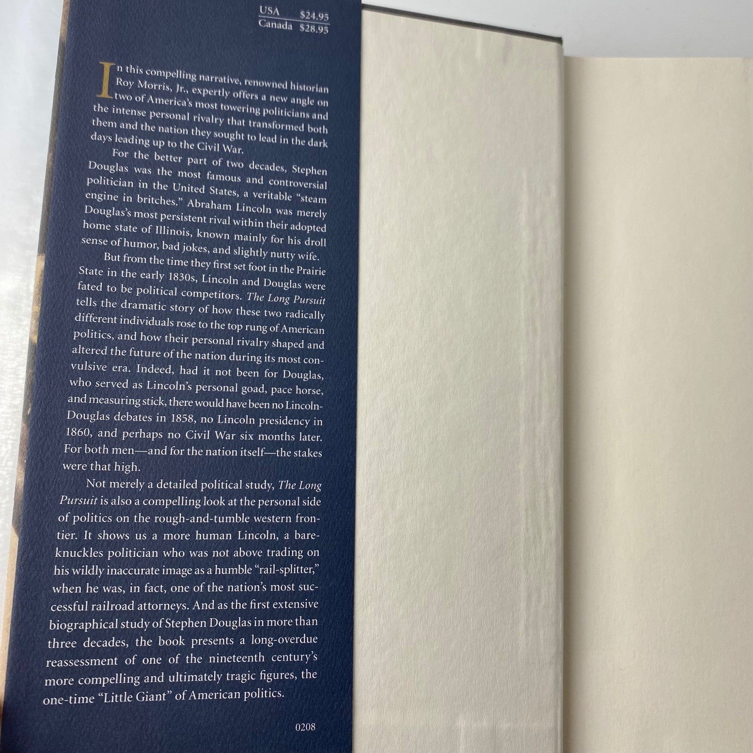 The Long Pursuit Roy Morris Jr 2008 First Edition History Biography 1st print