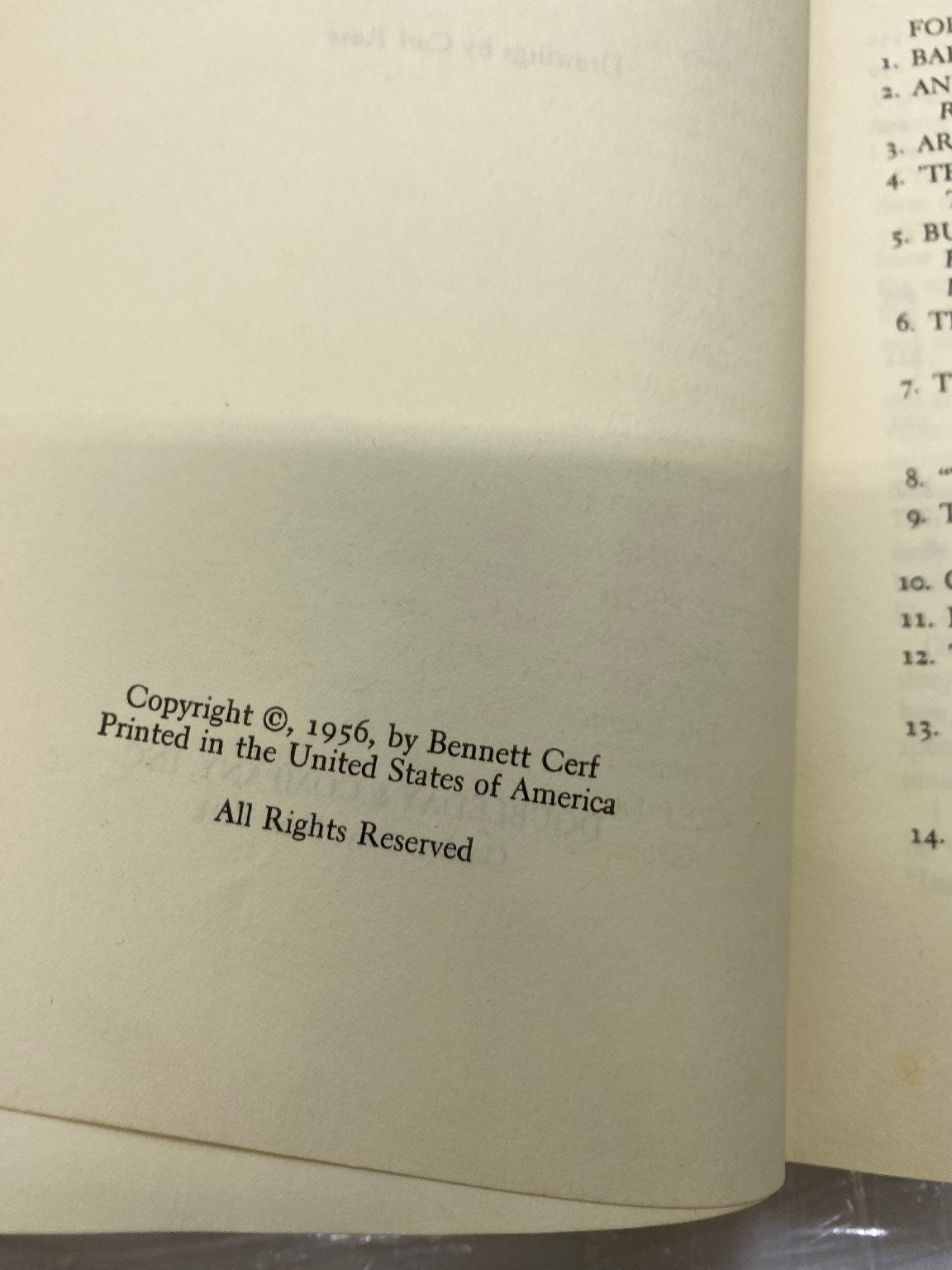 The Life of the Party Bennett Cerf 1956 Book Club Edition Humor Doubleday