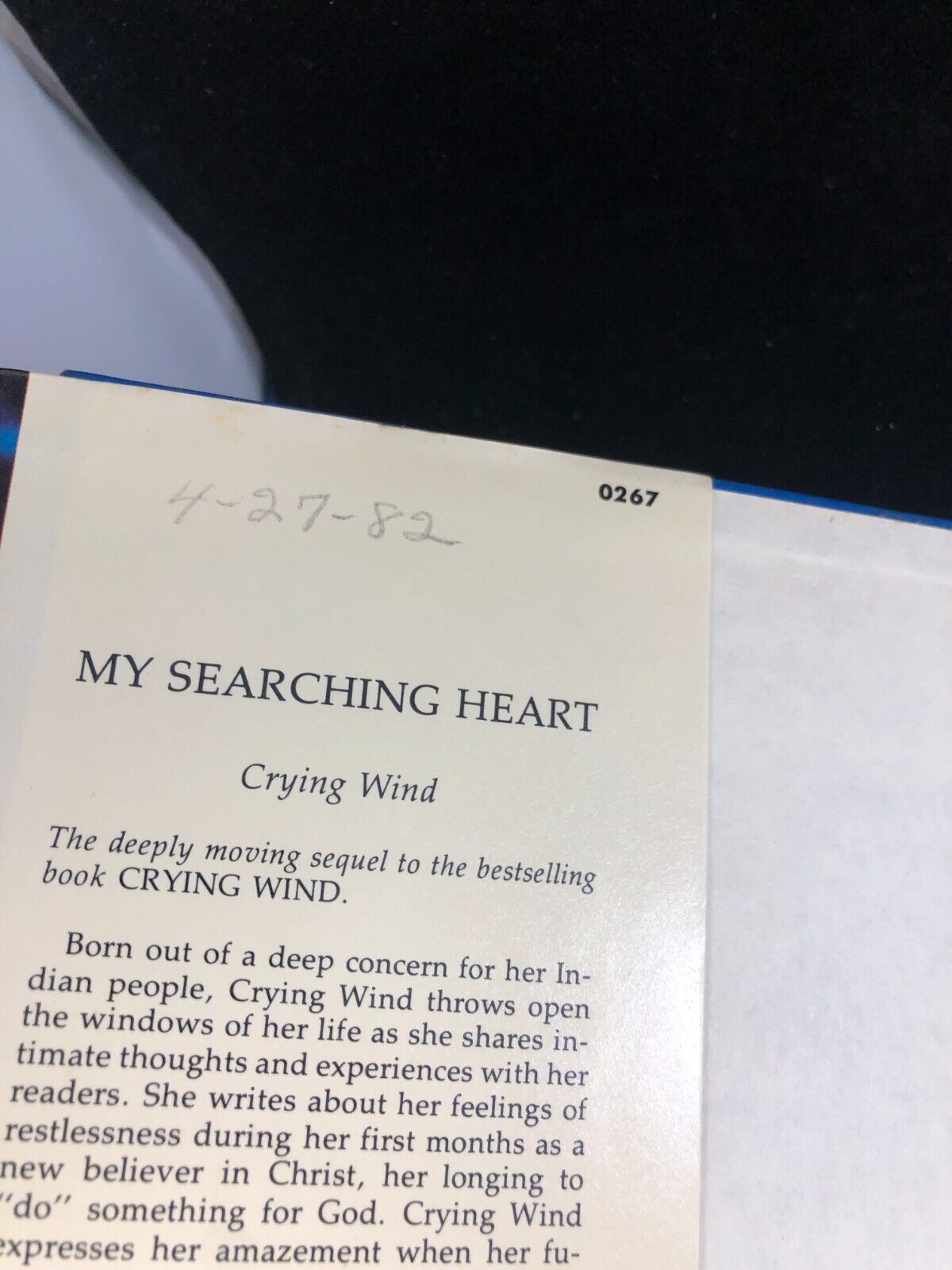 My Searching Heart by Crying Wind (1980, Hardcover)