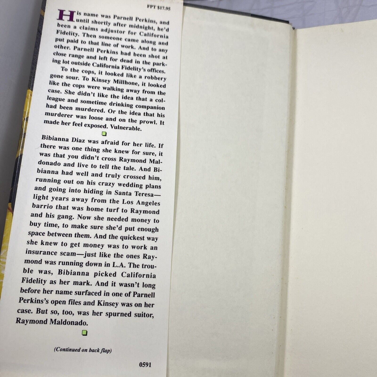 H Is For Homicide Sue Grafton, First Edition Good Condition Murder Mystery