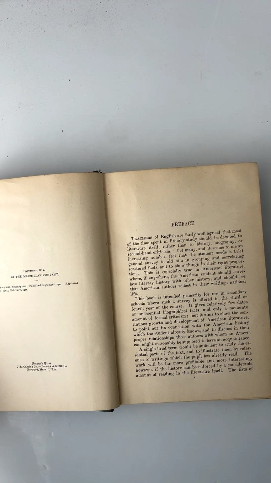 American Literature for Secondary Schools by William B. Cairns 1916