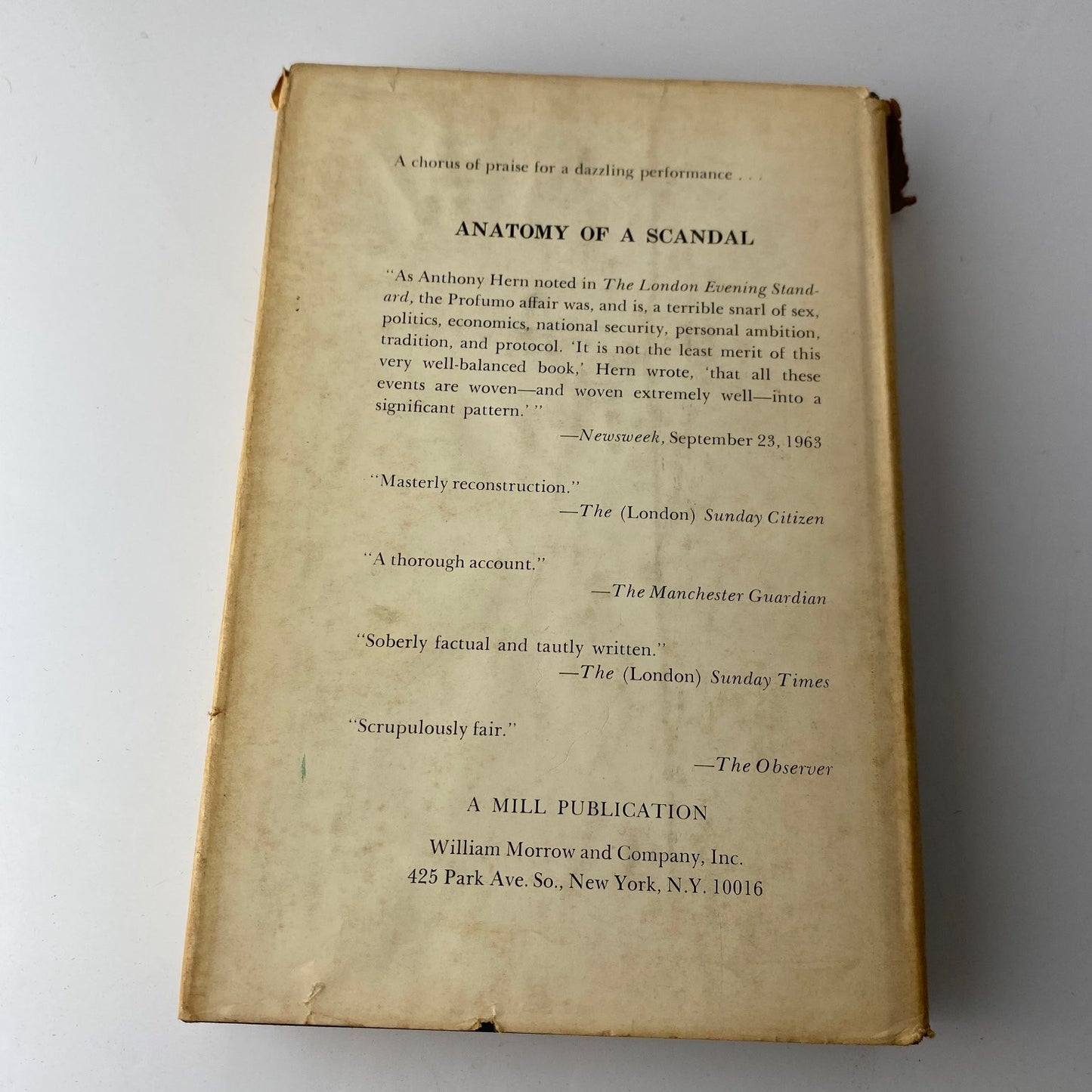 Anatomy of a Scandal Irving 1963 First Edition Profumo Affair History rare book