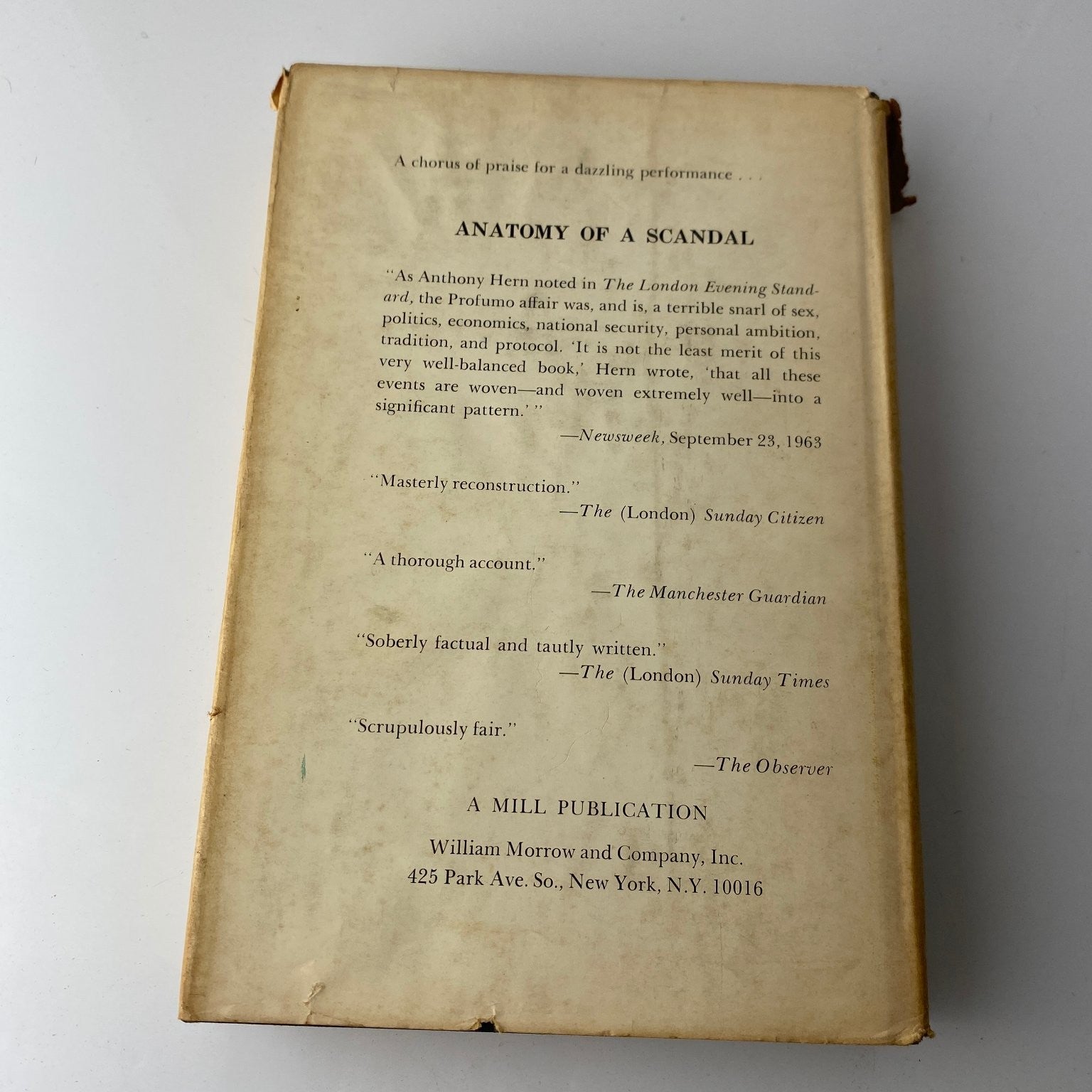 Anatomy of a Scandal Irving 1963 First Edition Profumo Affair History rare book