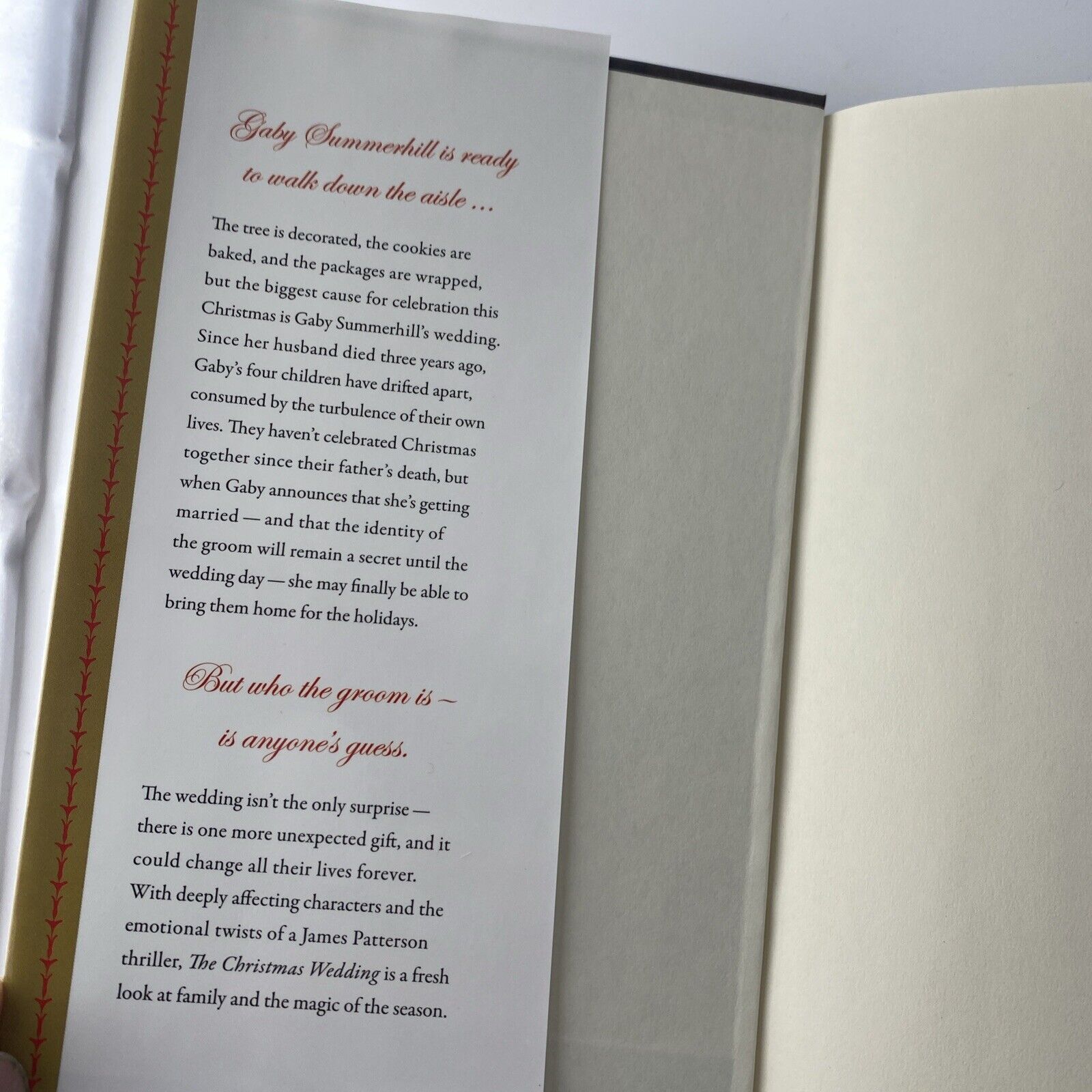 The Christmas Wedding by Richard DiLallo and James Patterson 2011 Book Club Ed