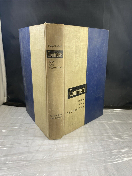 Contrasts Idea And Technique- Robert E. Knoll- 1955 Vintage Textbook Psychology