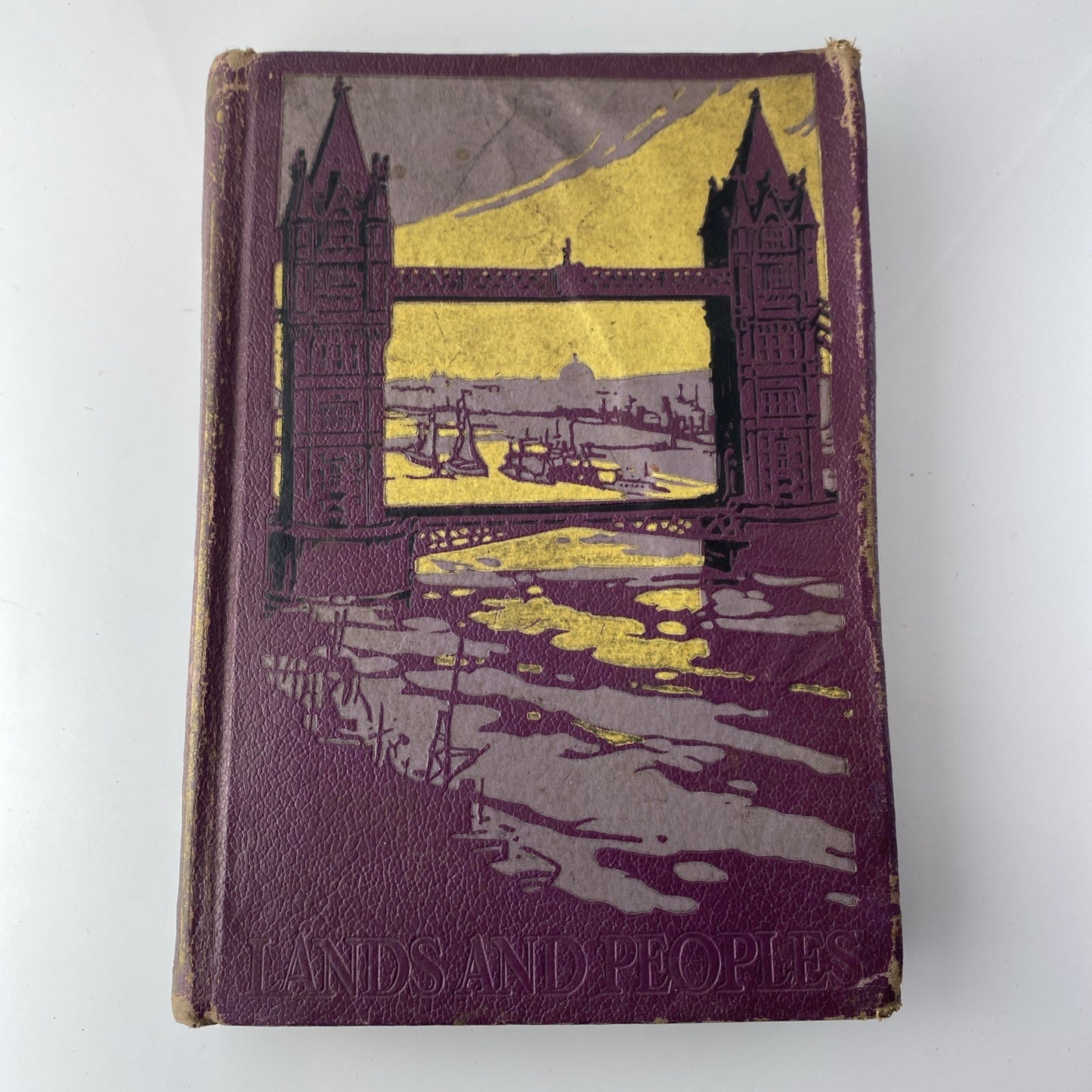 Lands And Peoples Vol 1 British Isle And West Europe Grolier Vintage 1963 Rough