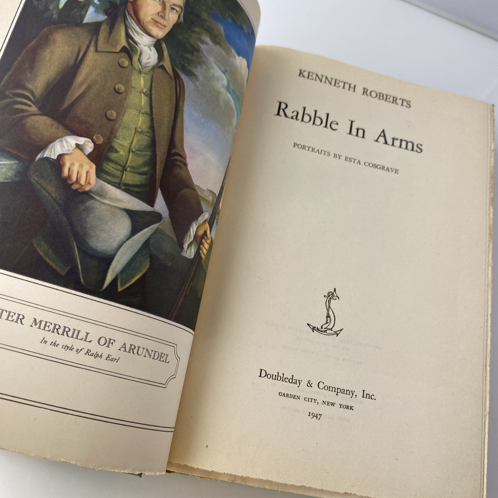 Rabble in Arms by Kenneth Roberts 1947 Book Club Edition Hardcover Early America