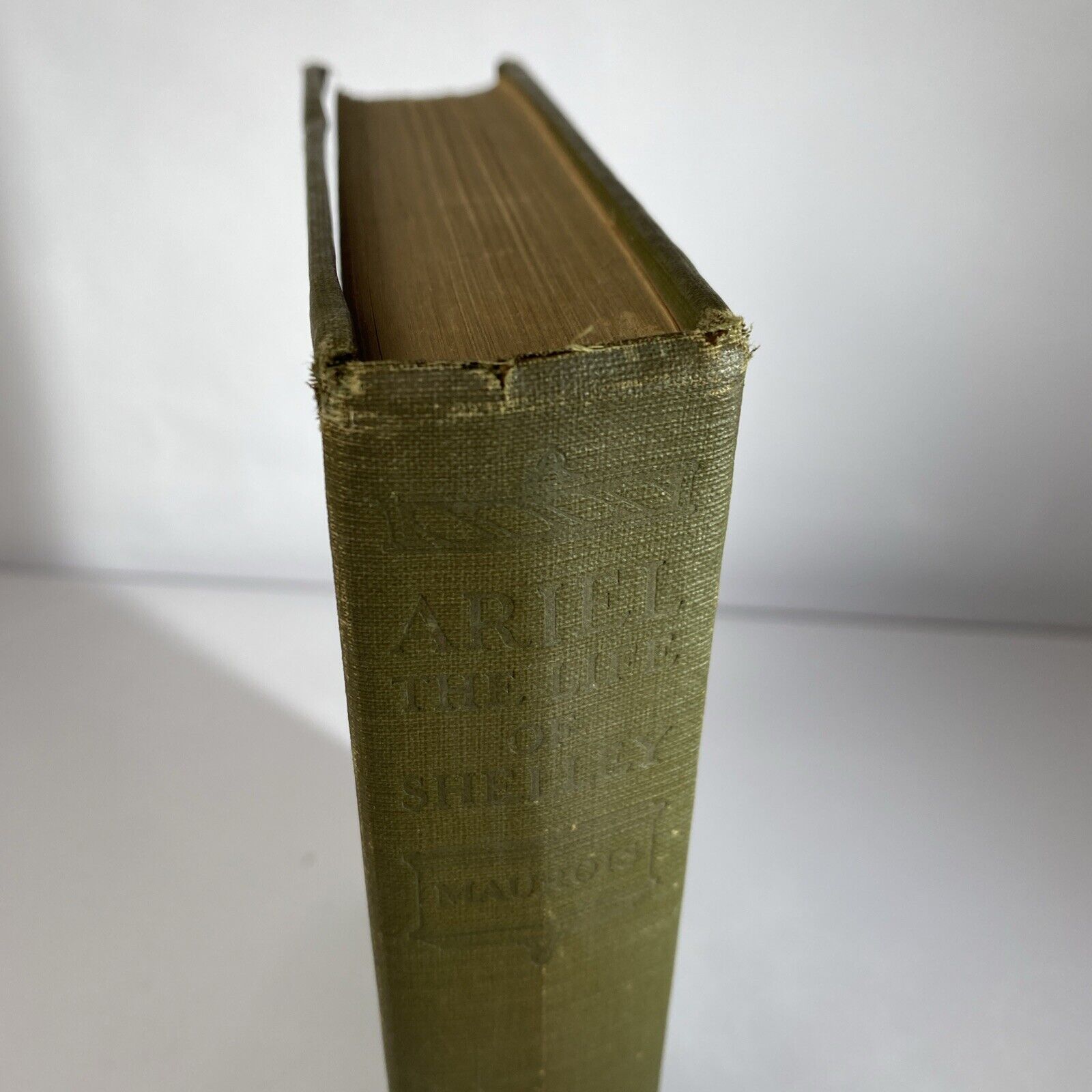 Ariel The Life of Shelley by Andre Maurois 1924 Hardcover Green Antique Novel