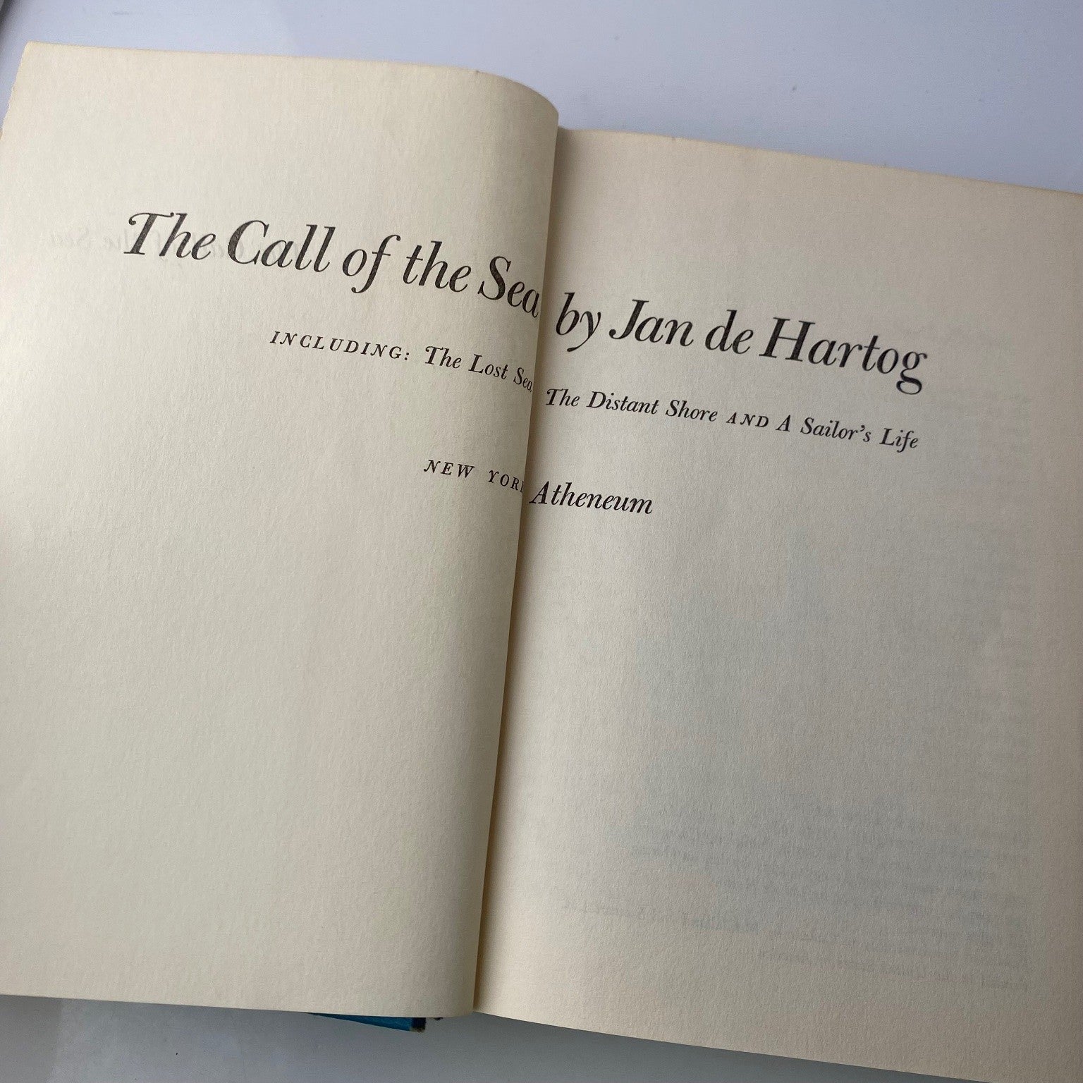 The Call of the Sea Jan de Hartog 1966 Book Club Edition Maritime Fiction