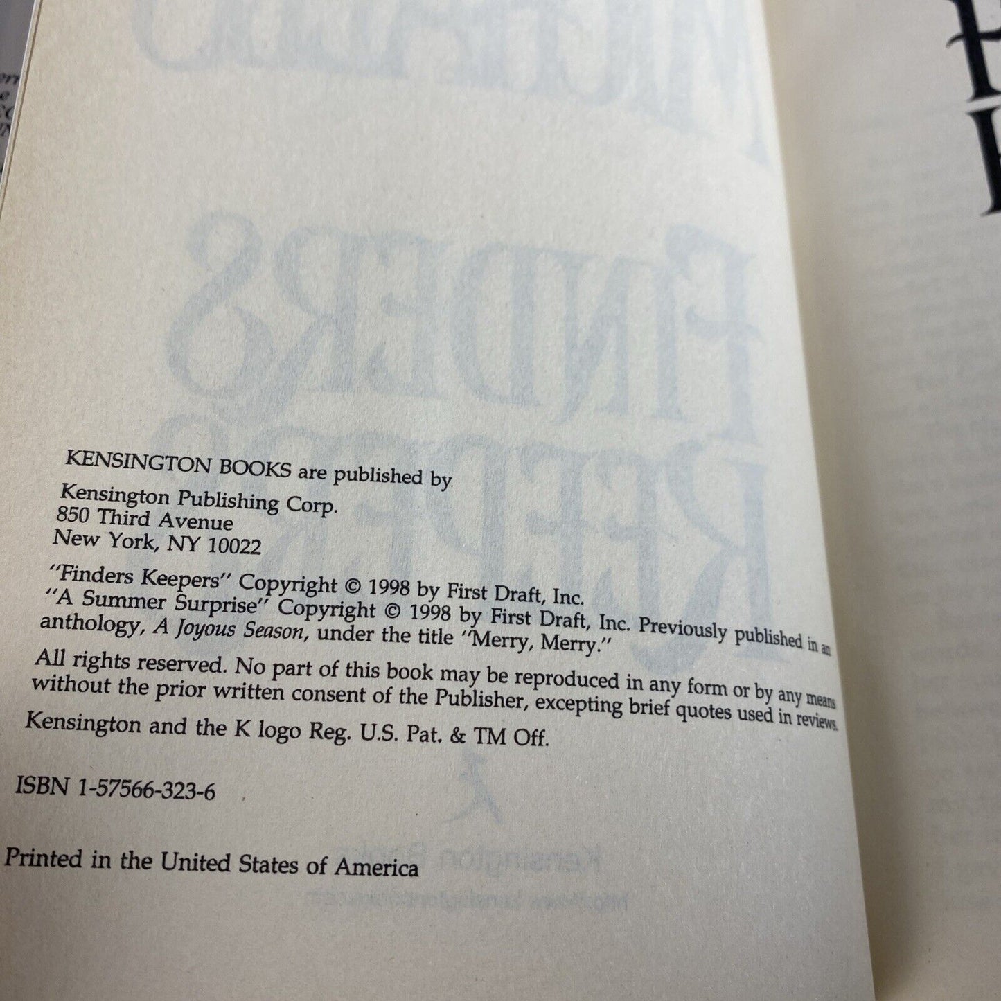 Finders Keepers - Hardcover By Michaels, Fern - VERY GOOD Vintage Book Club Ed