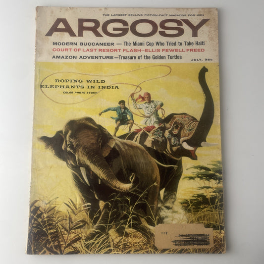Vintage 50s Mens History Argosy Magazine July 1959 Good Condition