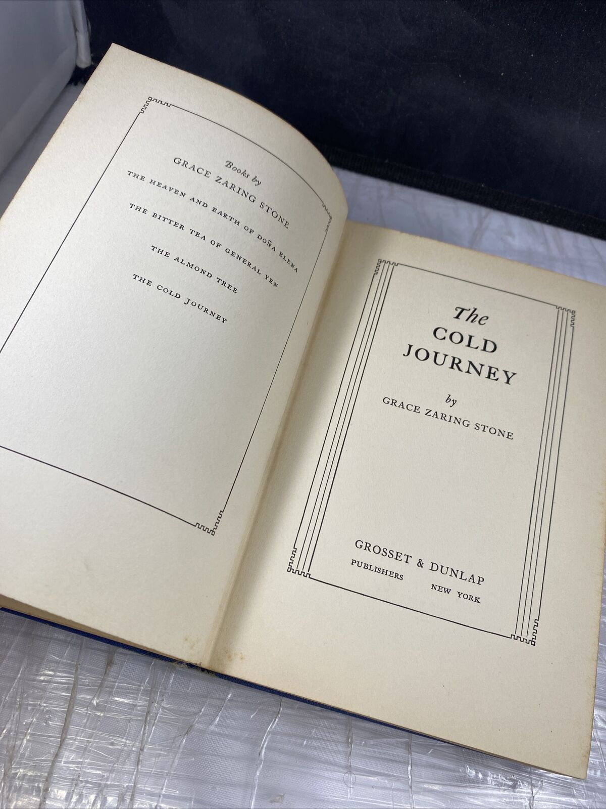 Fiction: THE COLD JOURNEY by Grace Zaring Stone. 1934. 1st edition. Vintage 30s