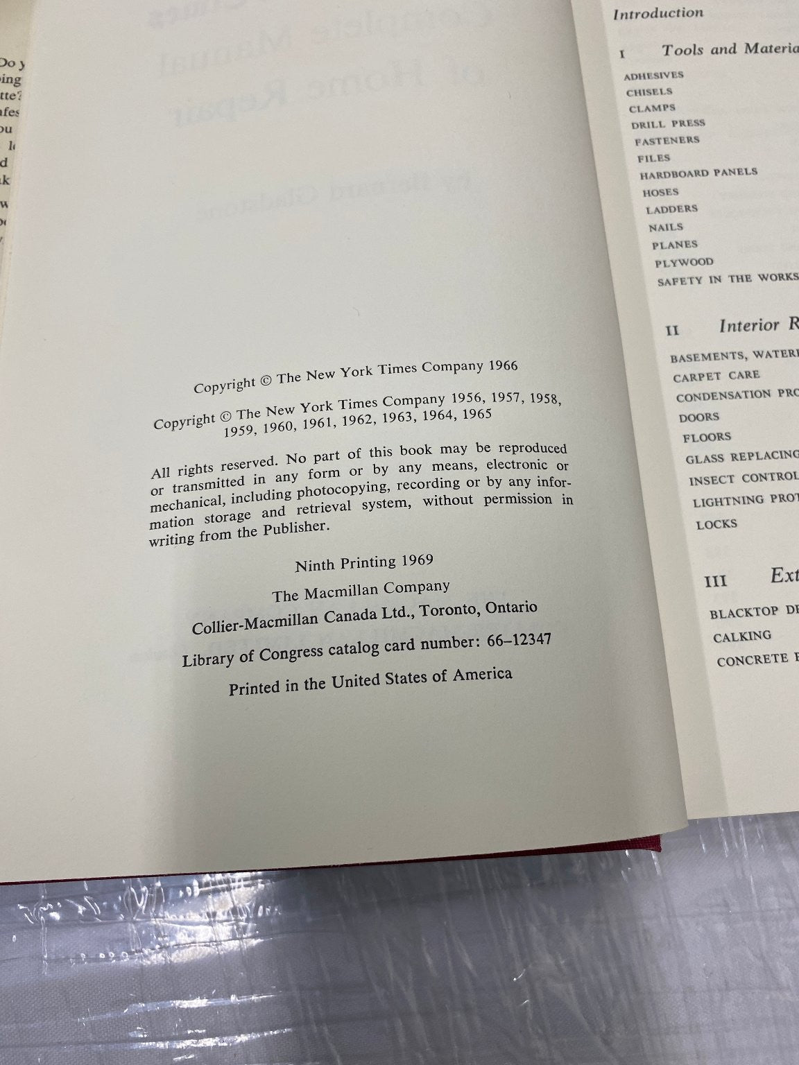 Complete Manual of Home Repair Bernard Gladstone 1969 Ninth Printing