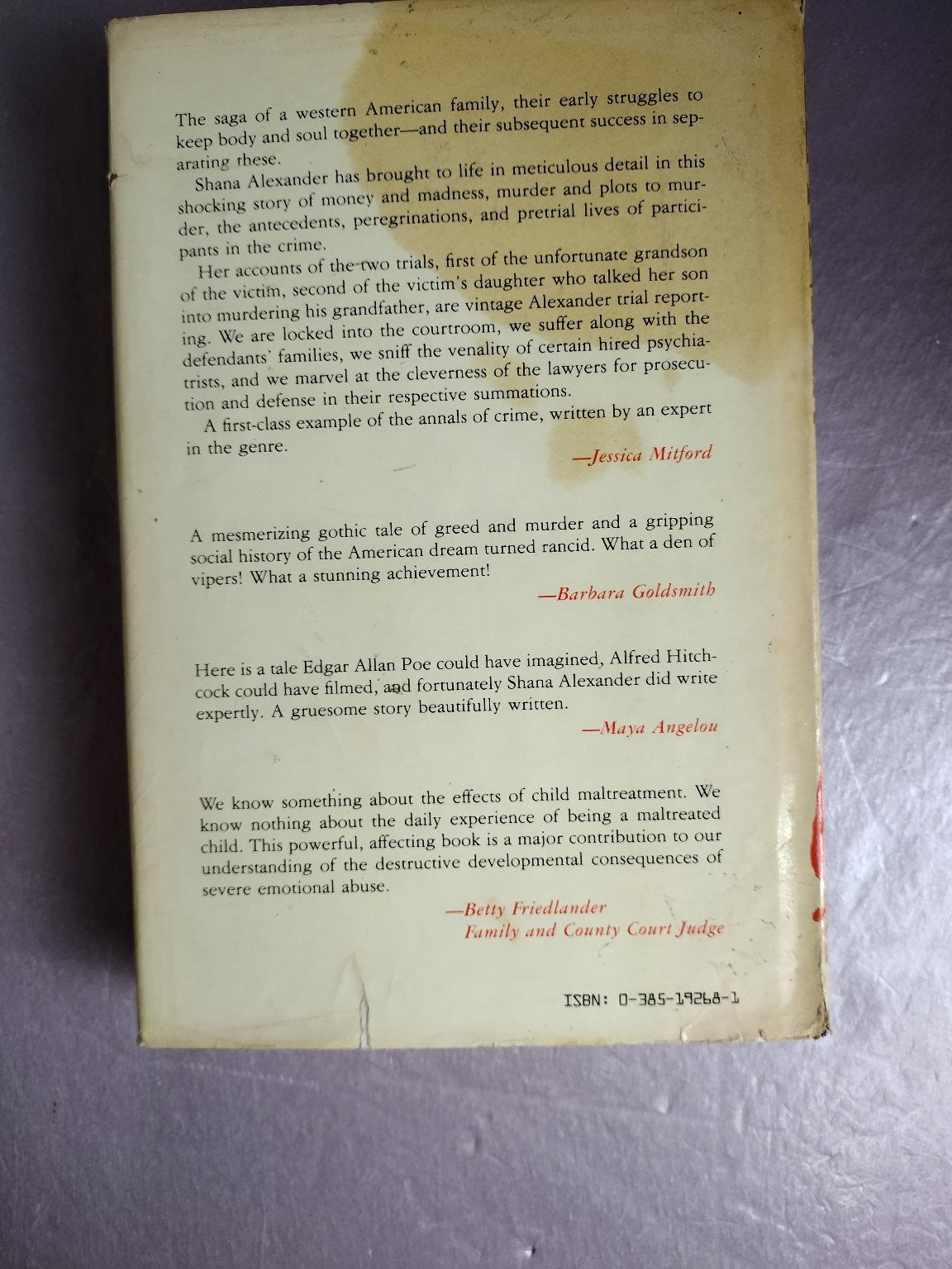Nutcracker Shana Alexander 1985 True Crime Doubleday First Edition