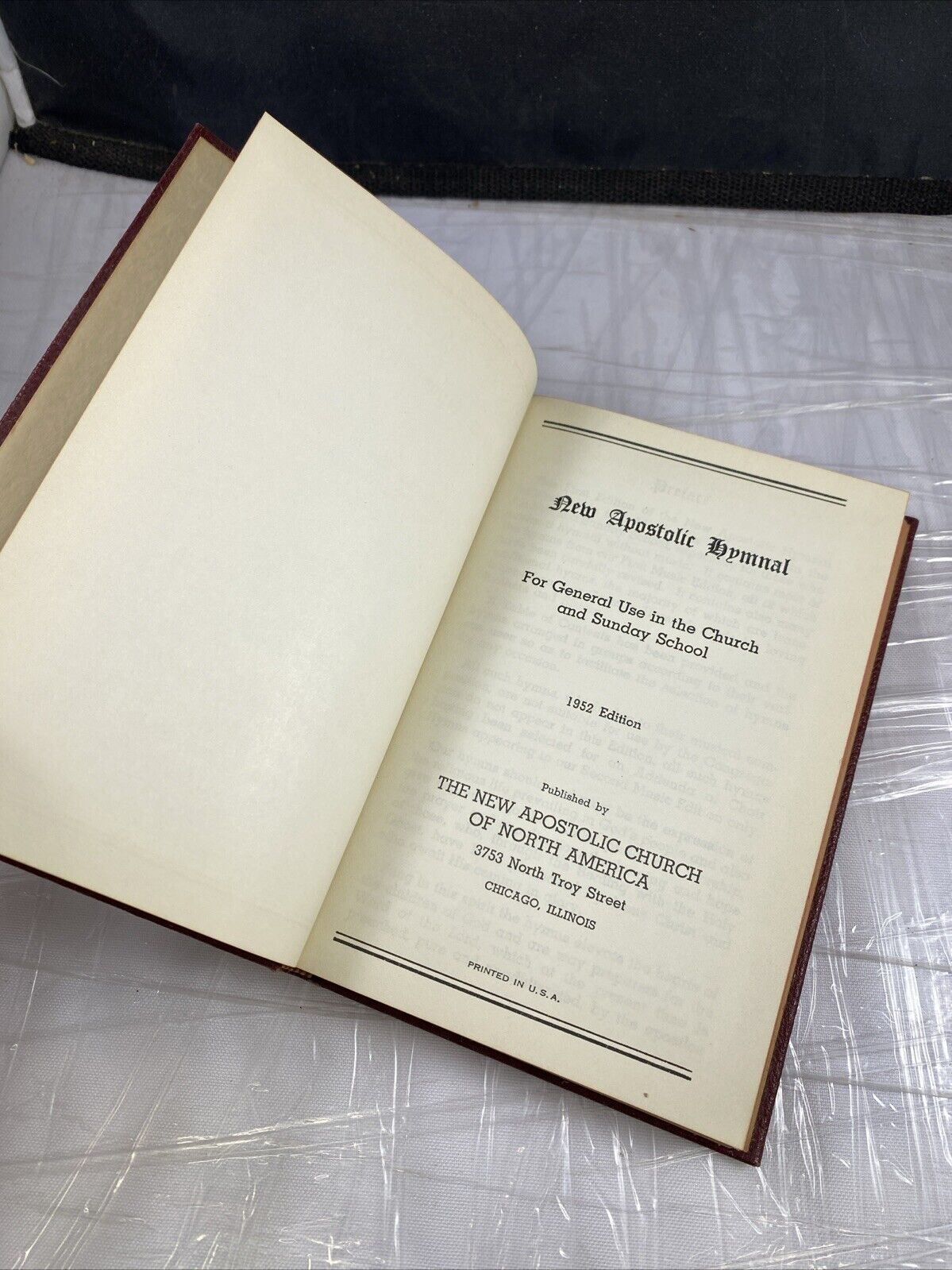 Rare Vintage 1950s Christian Hymnal ‘New Apostolic Hymnal Small Red Leather RARE