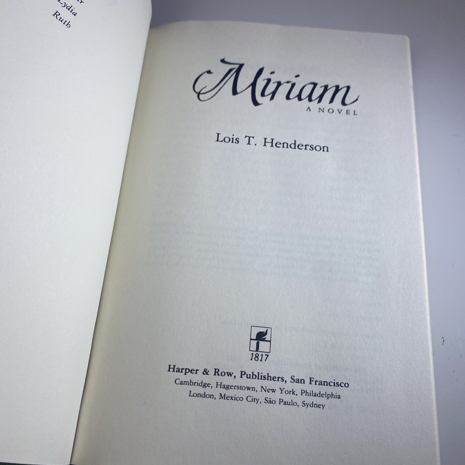MIRIAM, A Novel, Lois T. Henderson, 1983, Guideposts, Religious Fiction Vintage