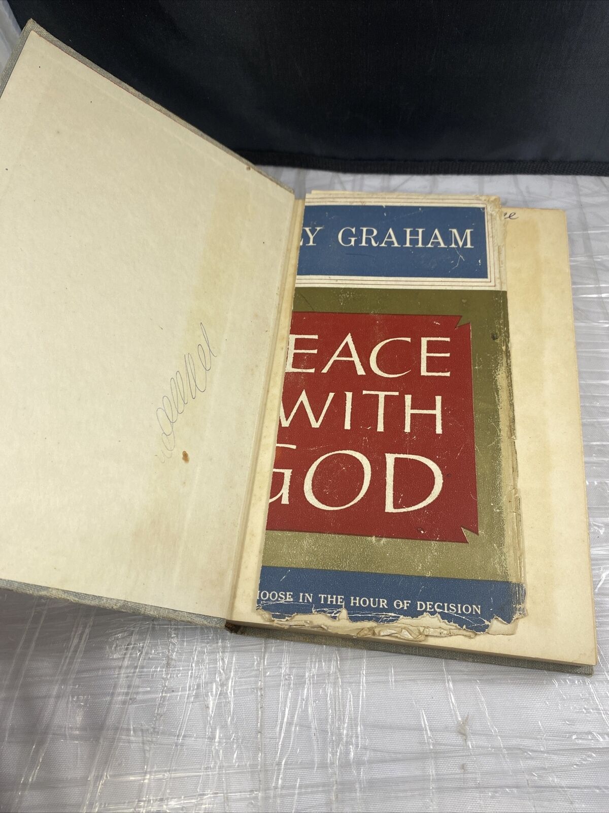 Billy Graham 1st Edition "Peace with God" DJ HC 1953 Western Springs Vintage