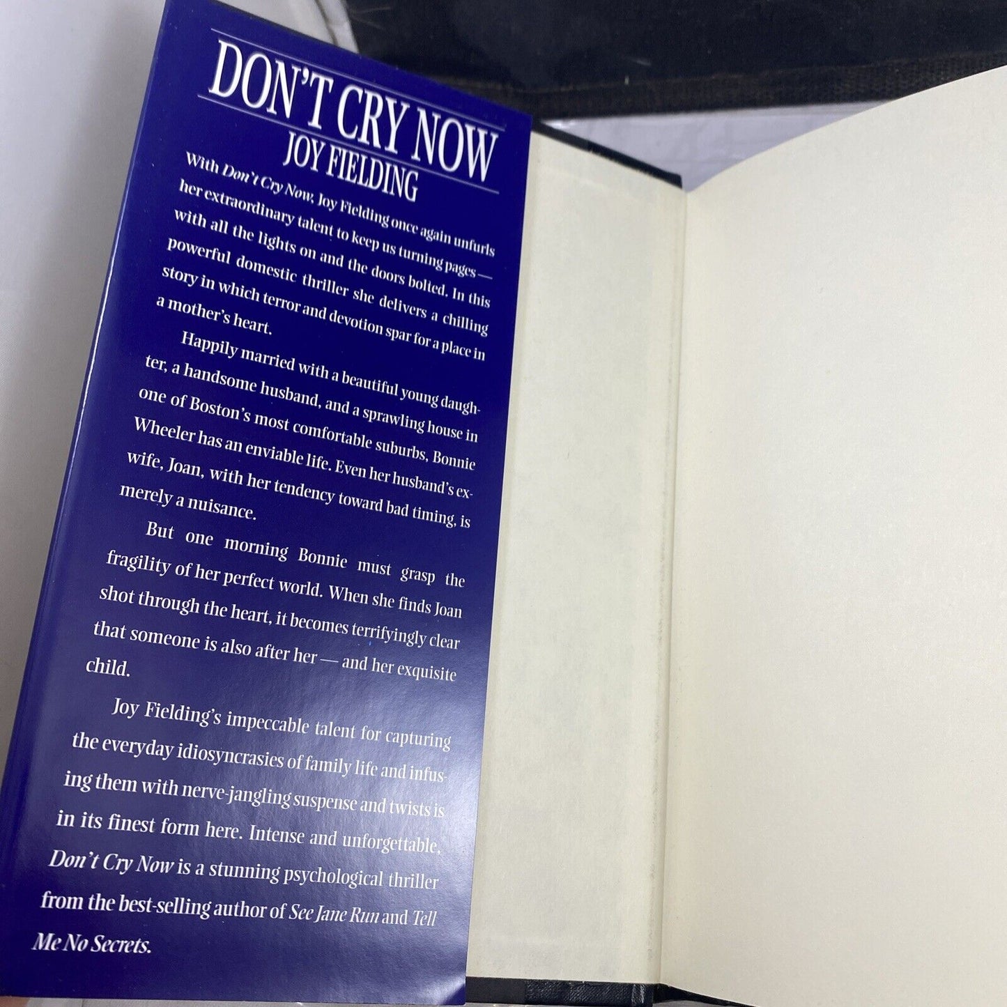 Don't Cry Now by Joy Fielding (1995, Hardcover  book club Ed. Good