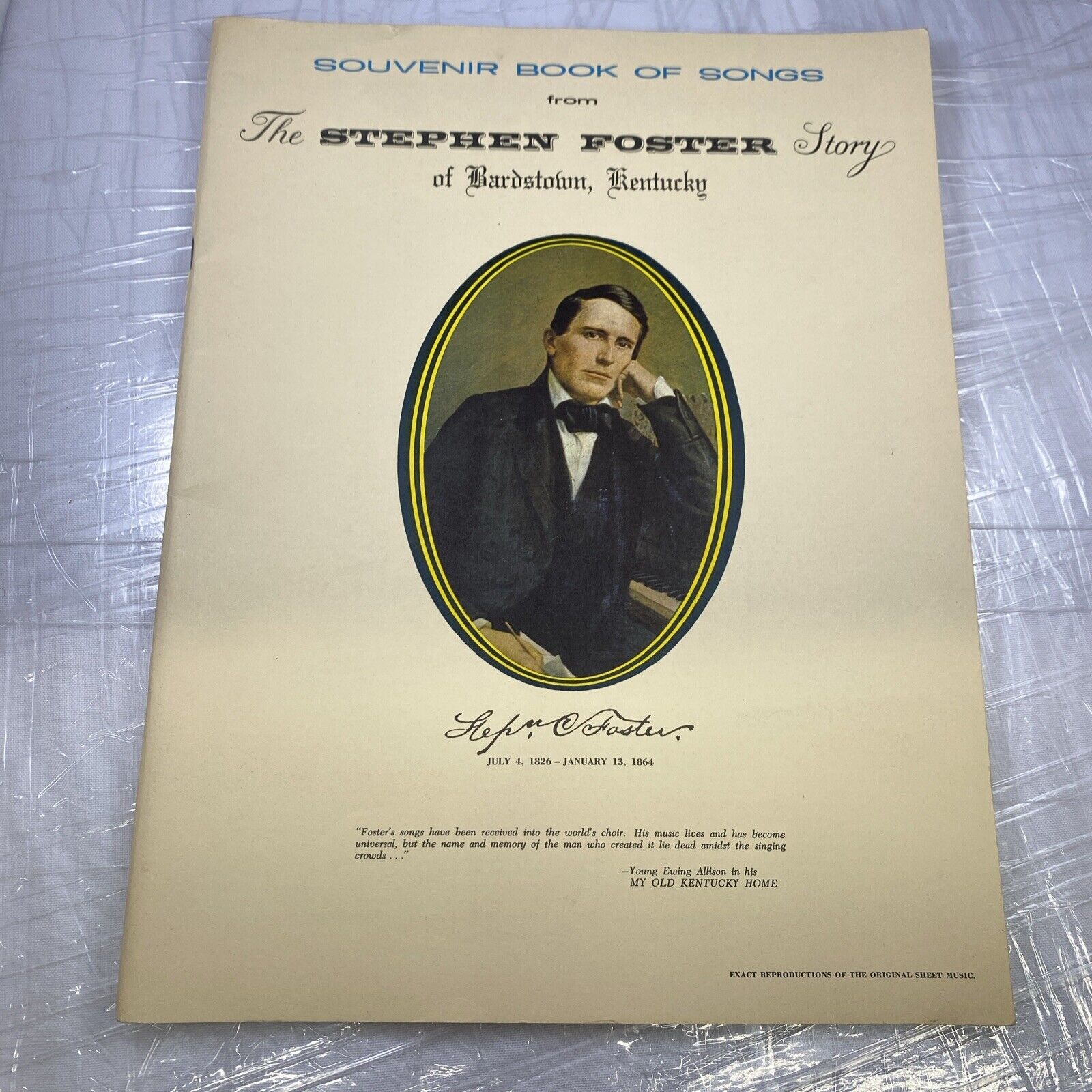 Souvenir Book of Songs from The Stephen Foster Story Vintage Songbook Music