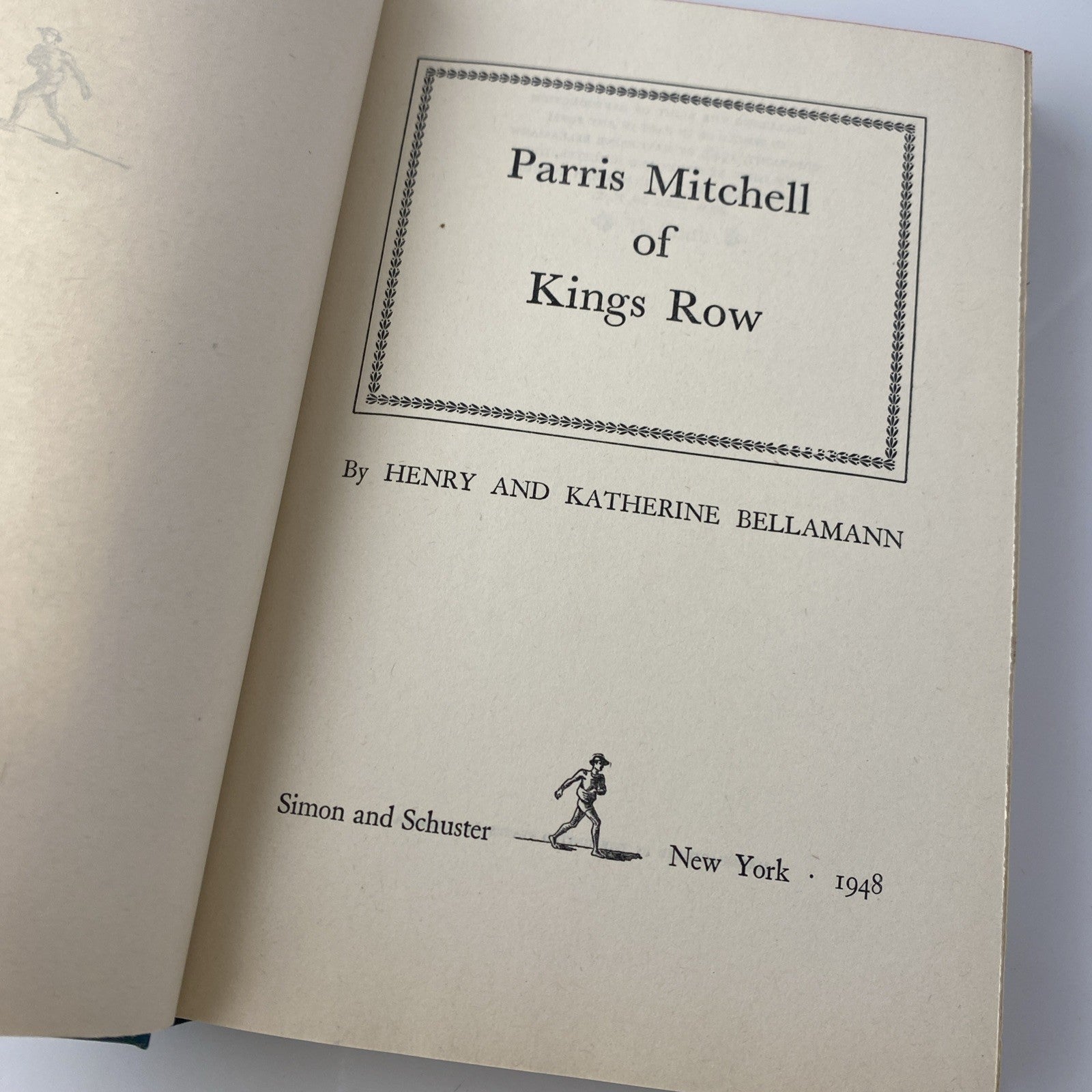 Parris Mitchell of Kings Row by HC/DJ/1st Ed. Book Club Ed. 1948  H&K Bellamann