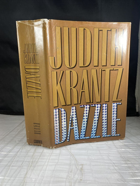 Judith Krantz Dazzle LARGE PRINT HB Hardcover w/Dust Jacket 1990 1st Edition 