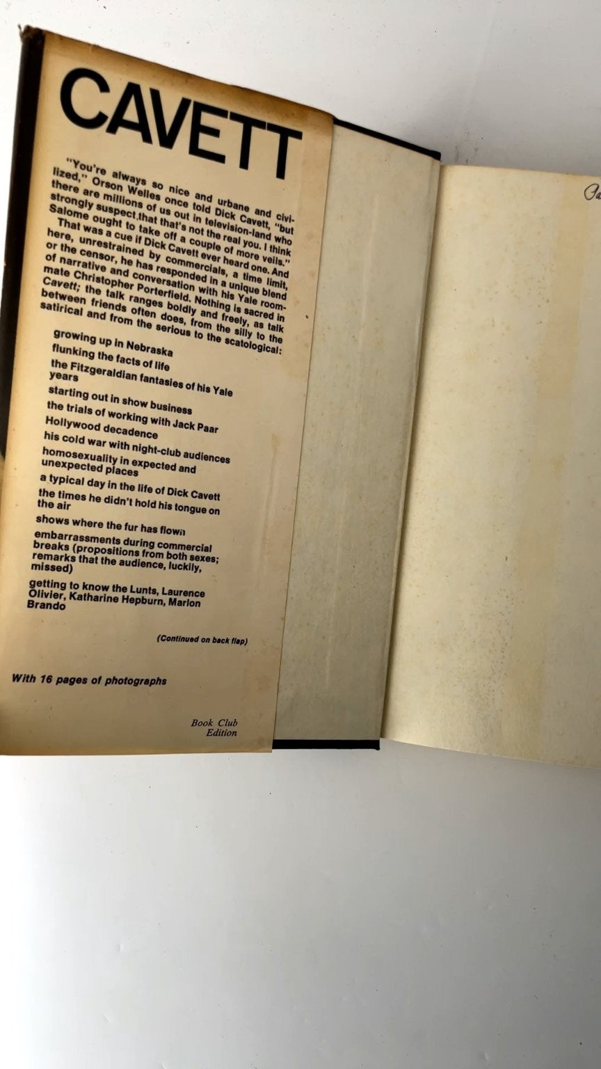Cavett Dick Cavett 1974 First Edition Autobiography Humor Harcourt