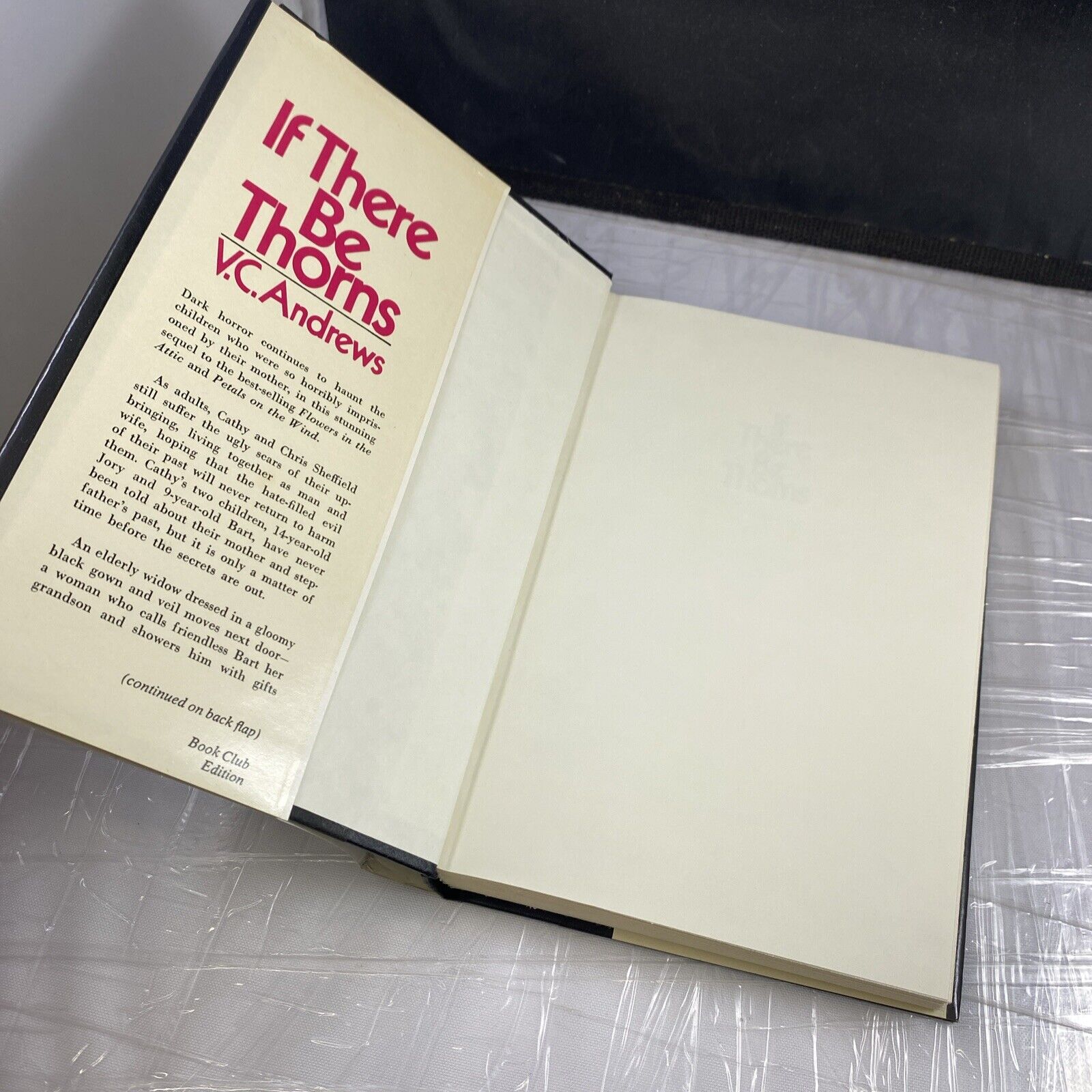 VINTAGE 1981 BOOK IF THERE BE THORNS BY V.C. ANDREWS BOOK CLUB EDITION