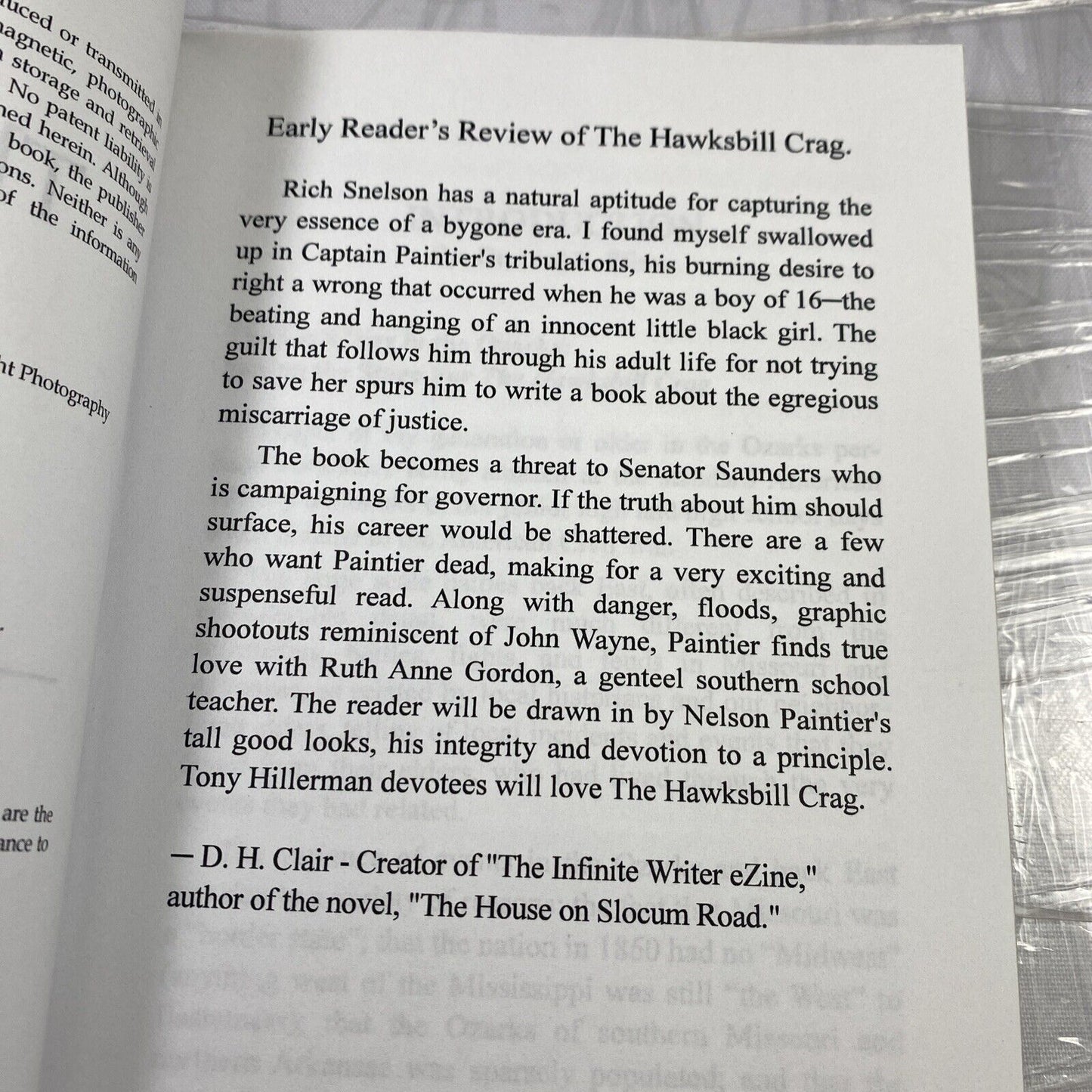 SIGNED. Missouri Ozark Author The Hawksbill Crag Paperback Snelson, Richard Rare