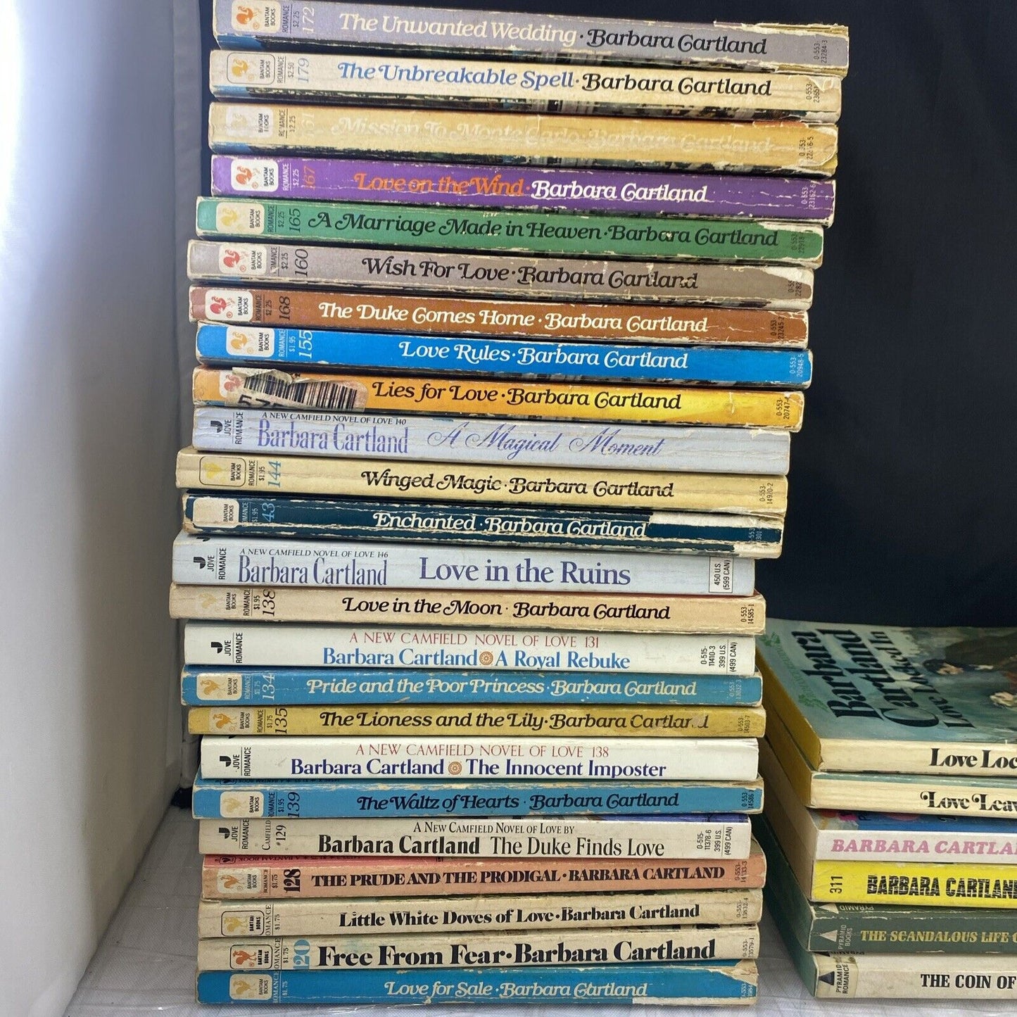 lot Of 160 Barbara Cartland Vintage Romance Paperback Book 50s 60s 70s 80s Novel